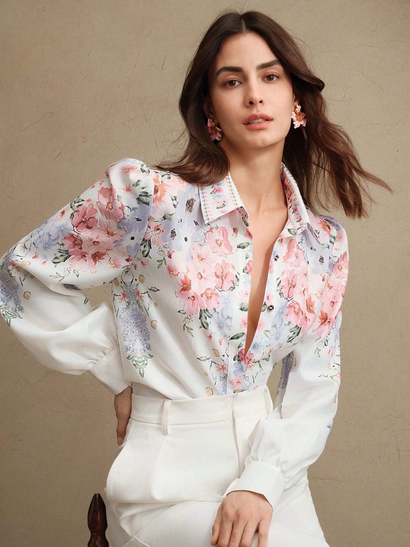 Pink and Purple Resort Style Floral Print Co-ord Set