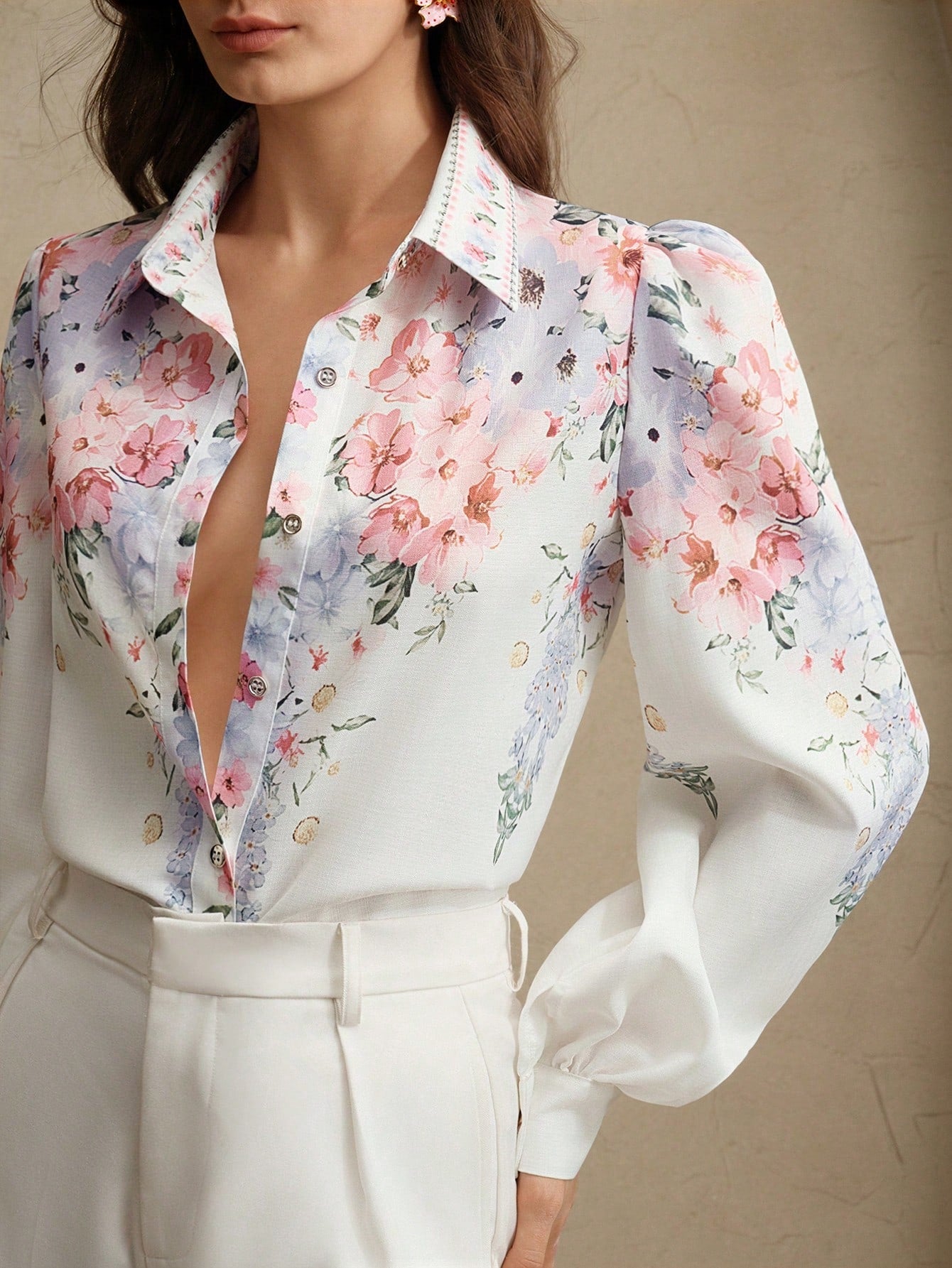 Pink and Purple Resort Style Floral Print Co-ord Set