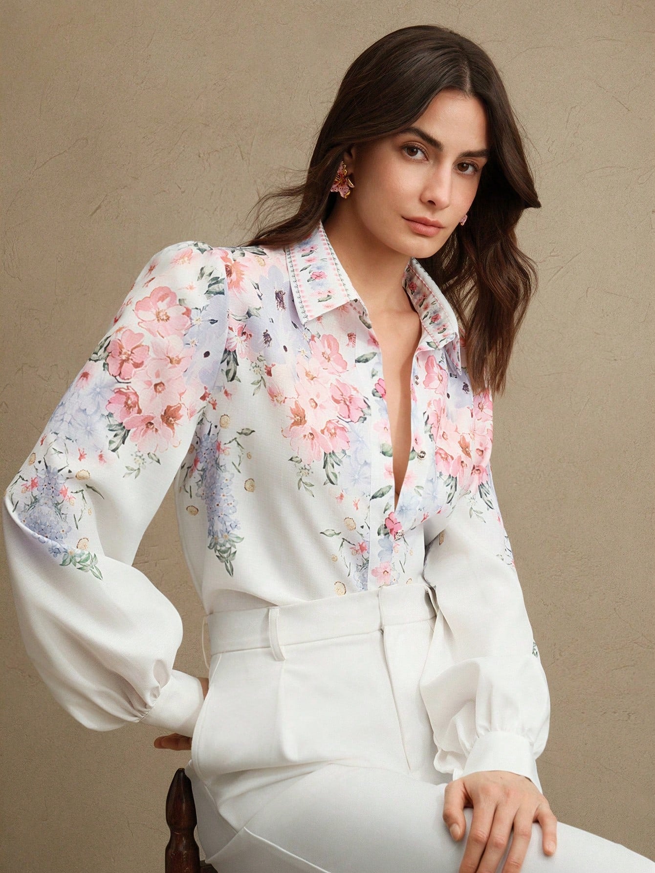 Pink and Purple Resort Style Floral Print Co-ord Set