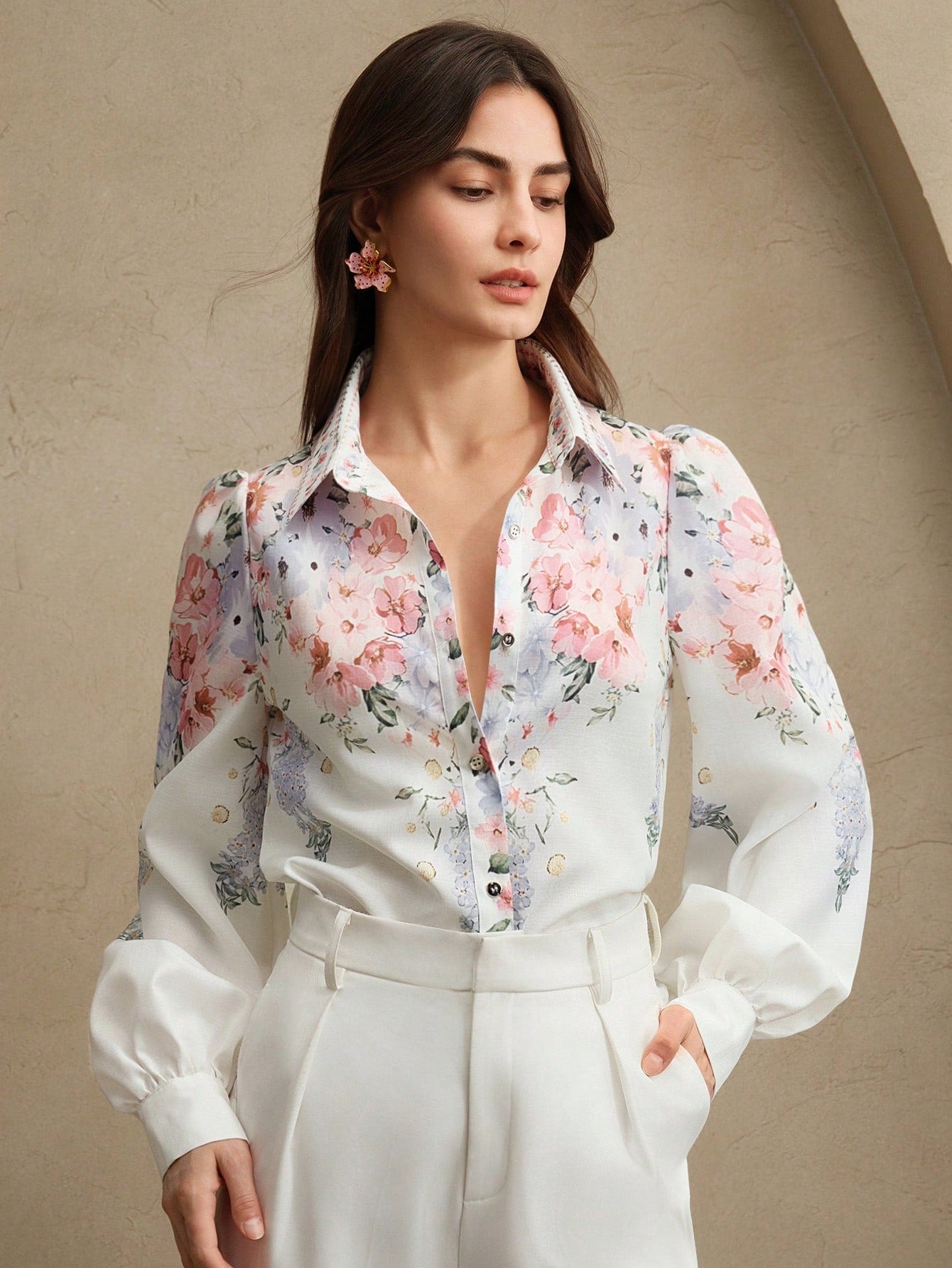 Pink and Purple Resort Style Floral Print Co-ord Set