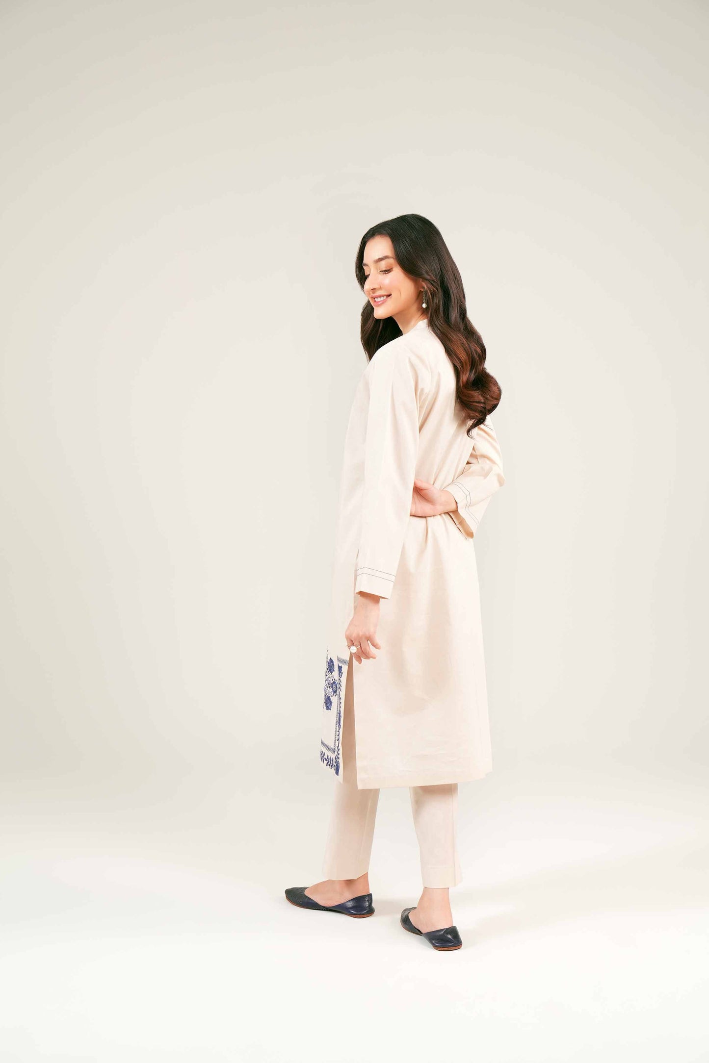 Ivory Bloom Embroidered Two-Piece