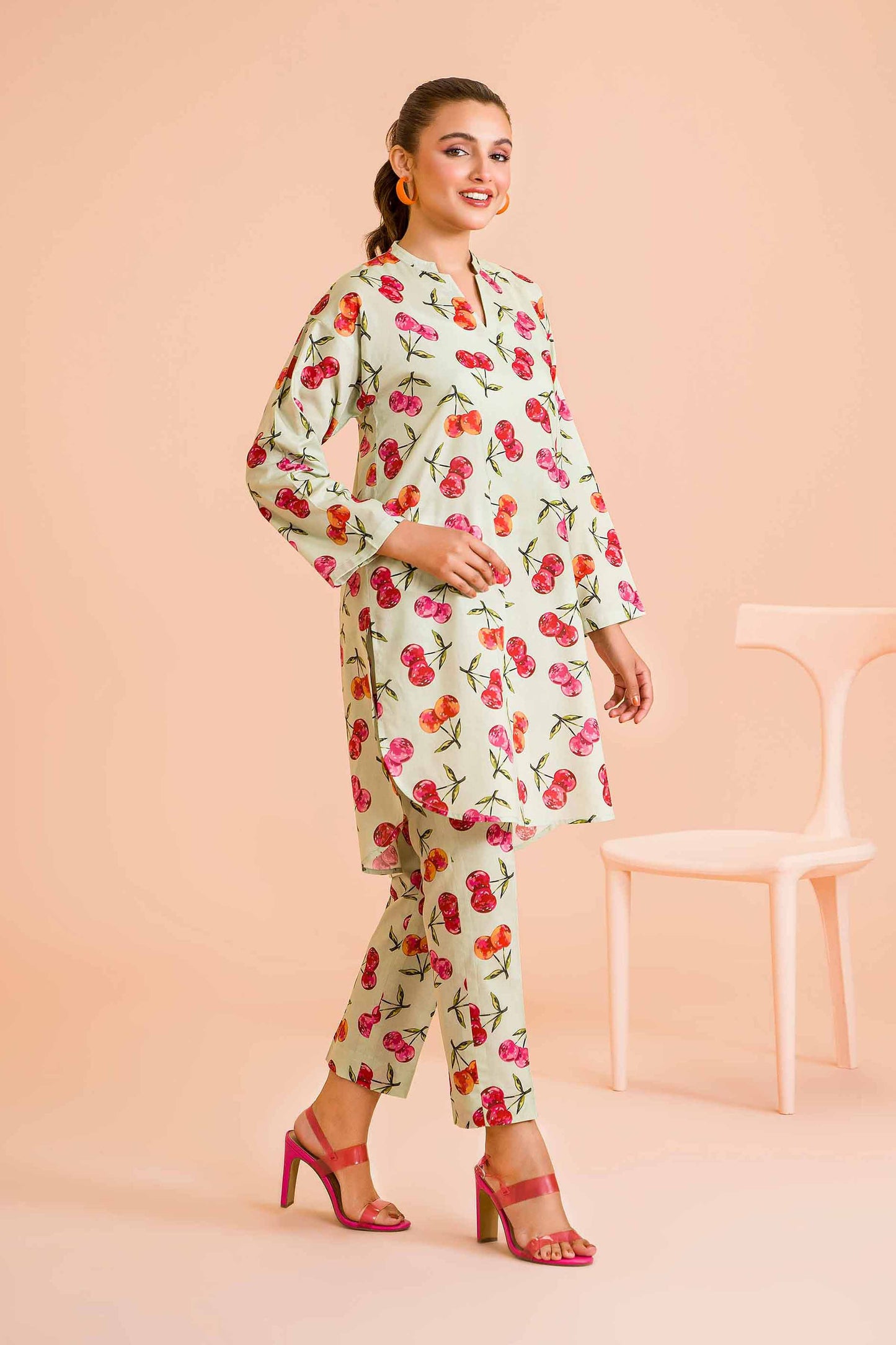 Ivory Grace Embroidered Co-ord Set – Timeless Beige Charm