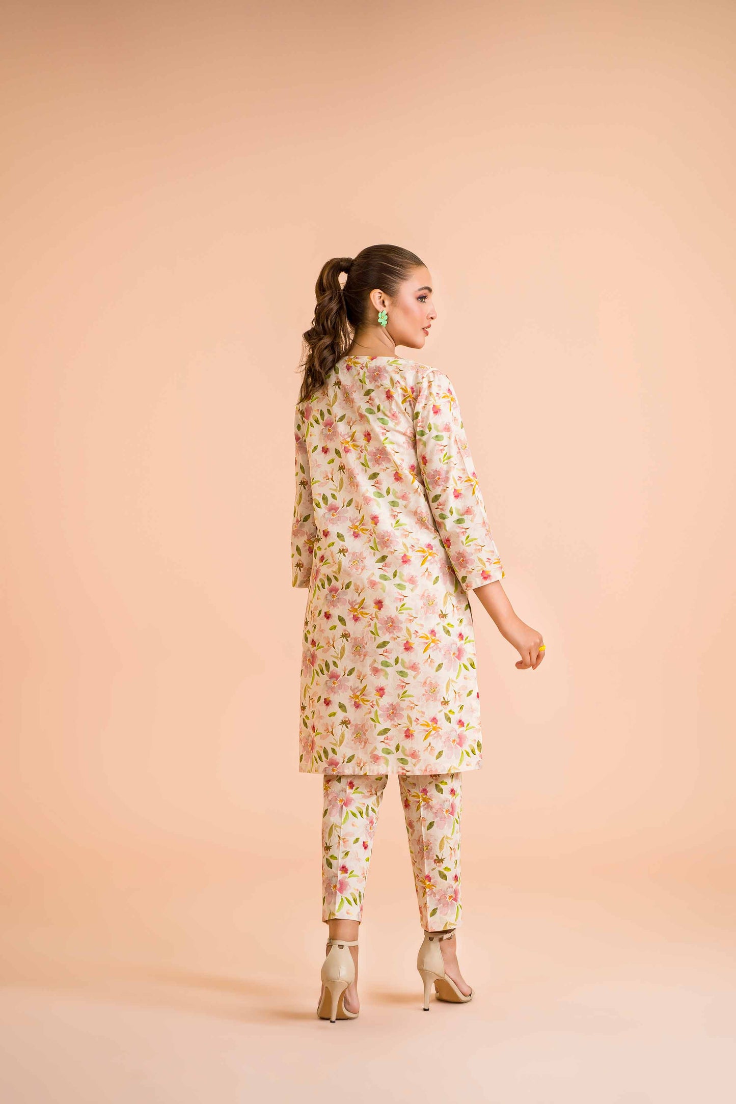 Floral Fantasy Cotton Kurta & Pants