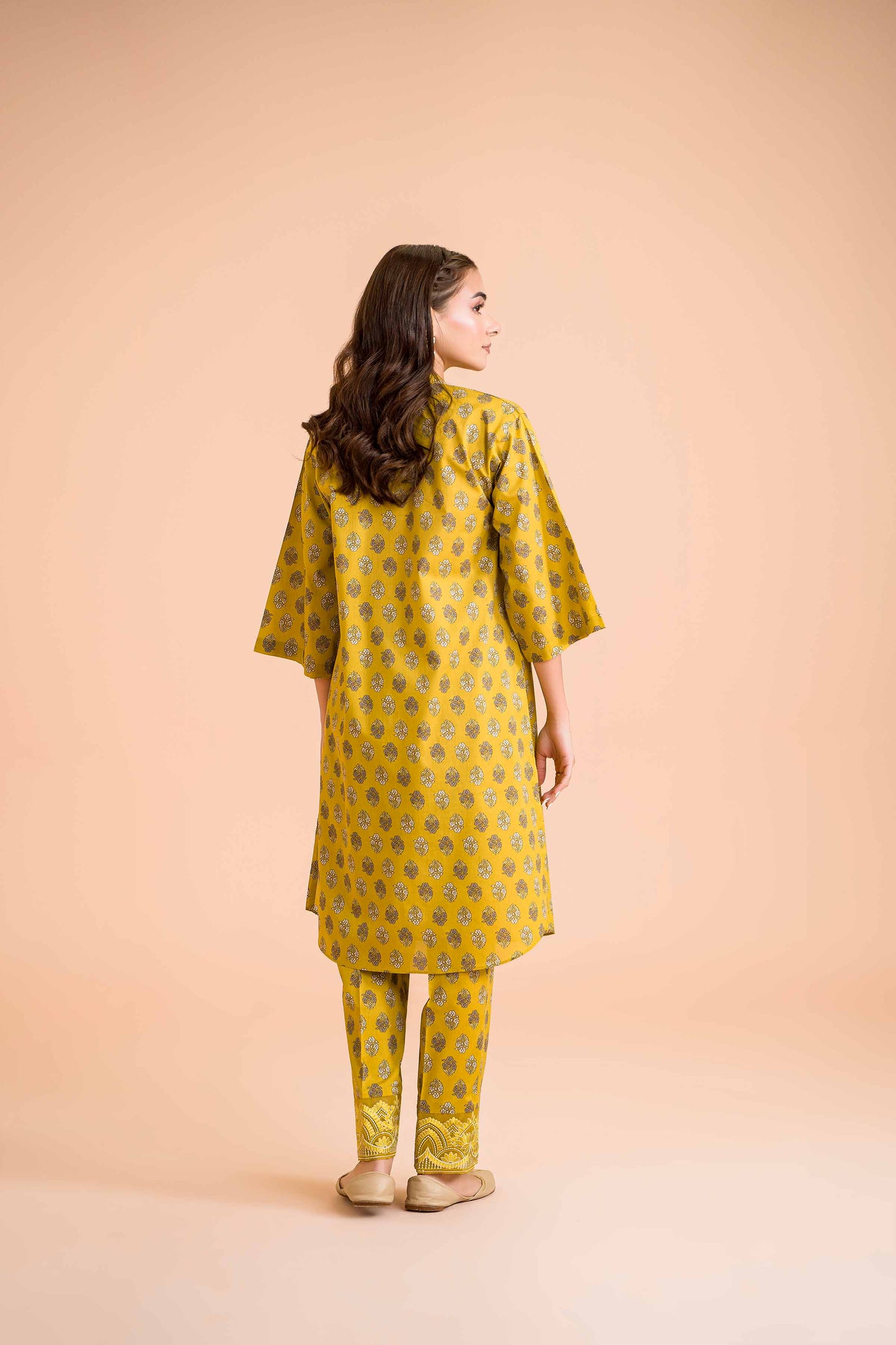 Golden Heritage Cotton Kurta & Pants