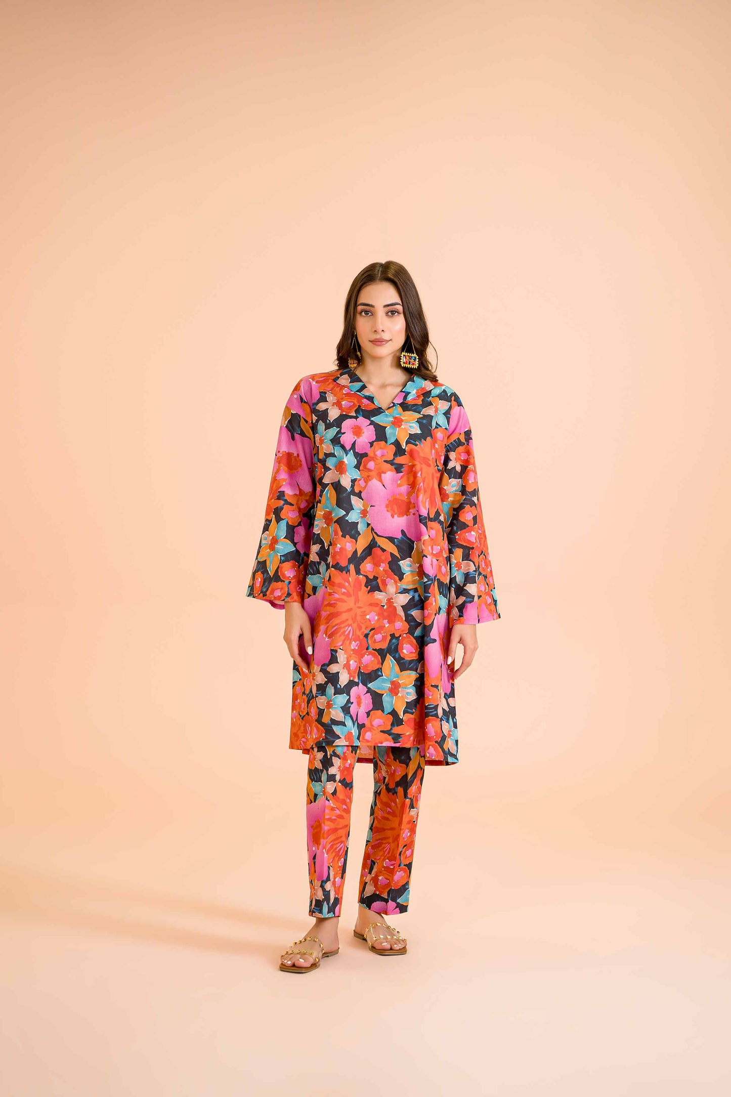 Tropical Bloom Multicolor Kurta Set
