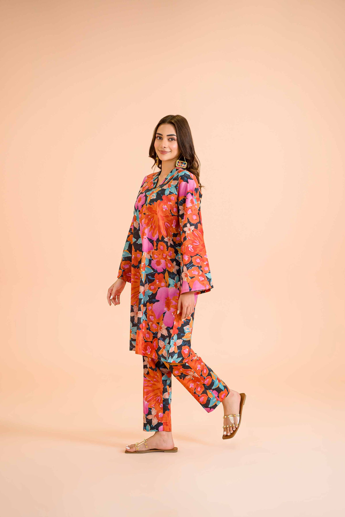 Tropical Bloom Multicolor Kurta Set