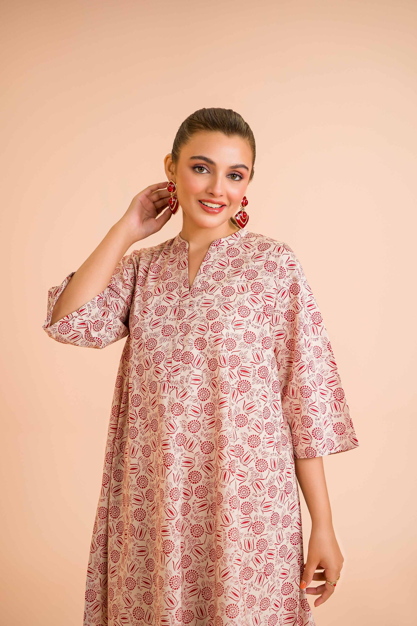 Blush Harmony Co-ord Set – Subtle Prints, Timeless Grace