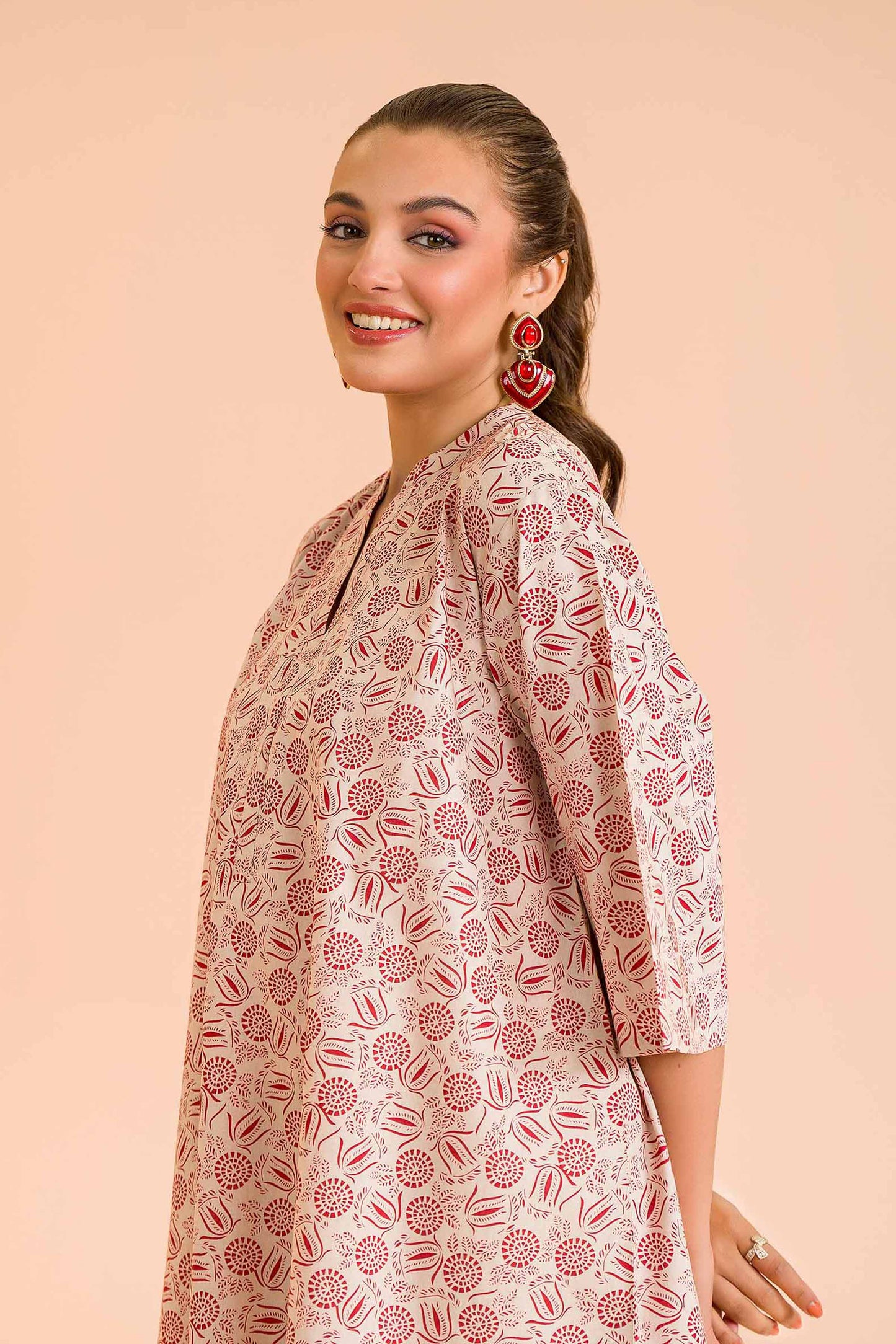 Blush Harmony Co-ord Set – Subtle Prints, Timeless Grace