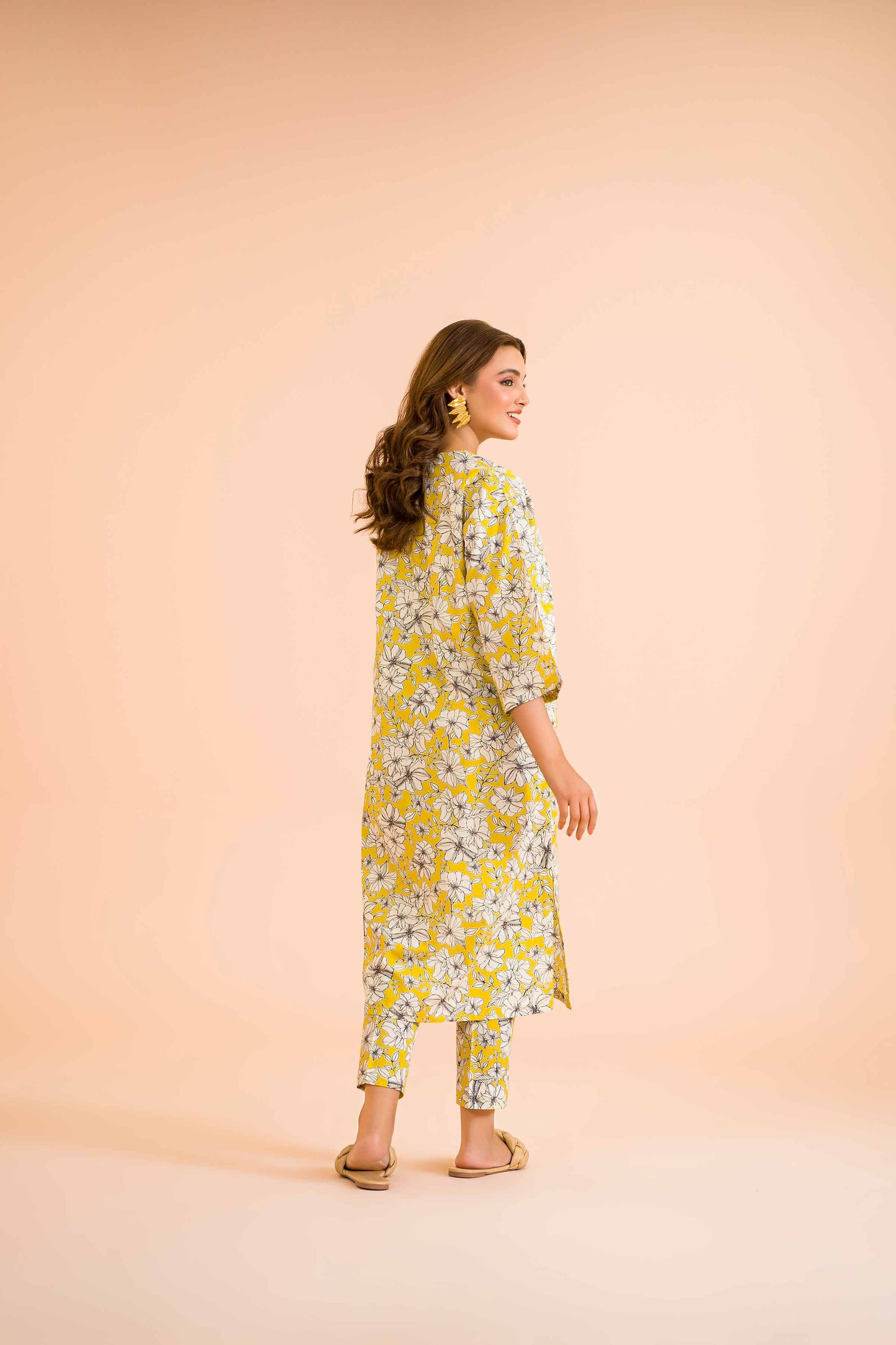 Yellow Charm Bloom Kurta & Pants