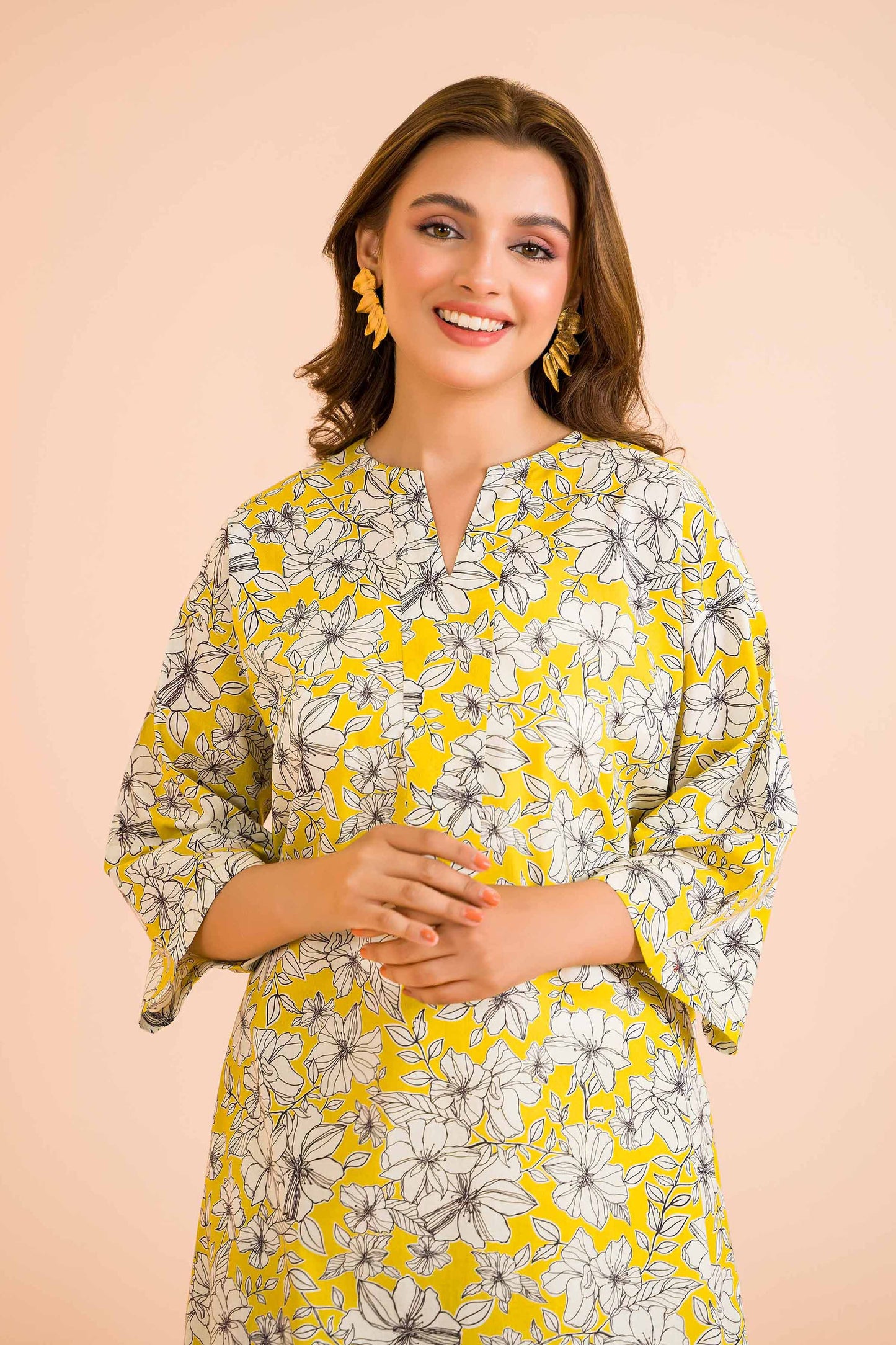 Yellow Charm Bloom Kurta & Pants