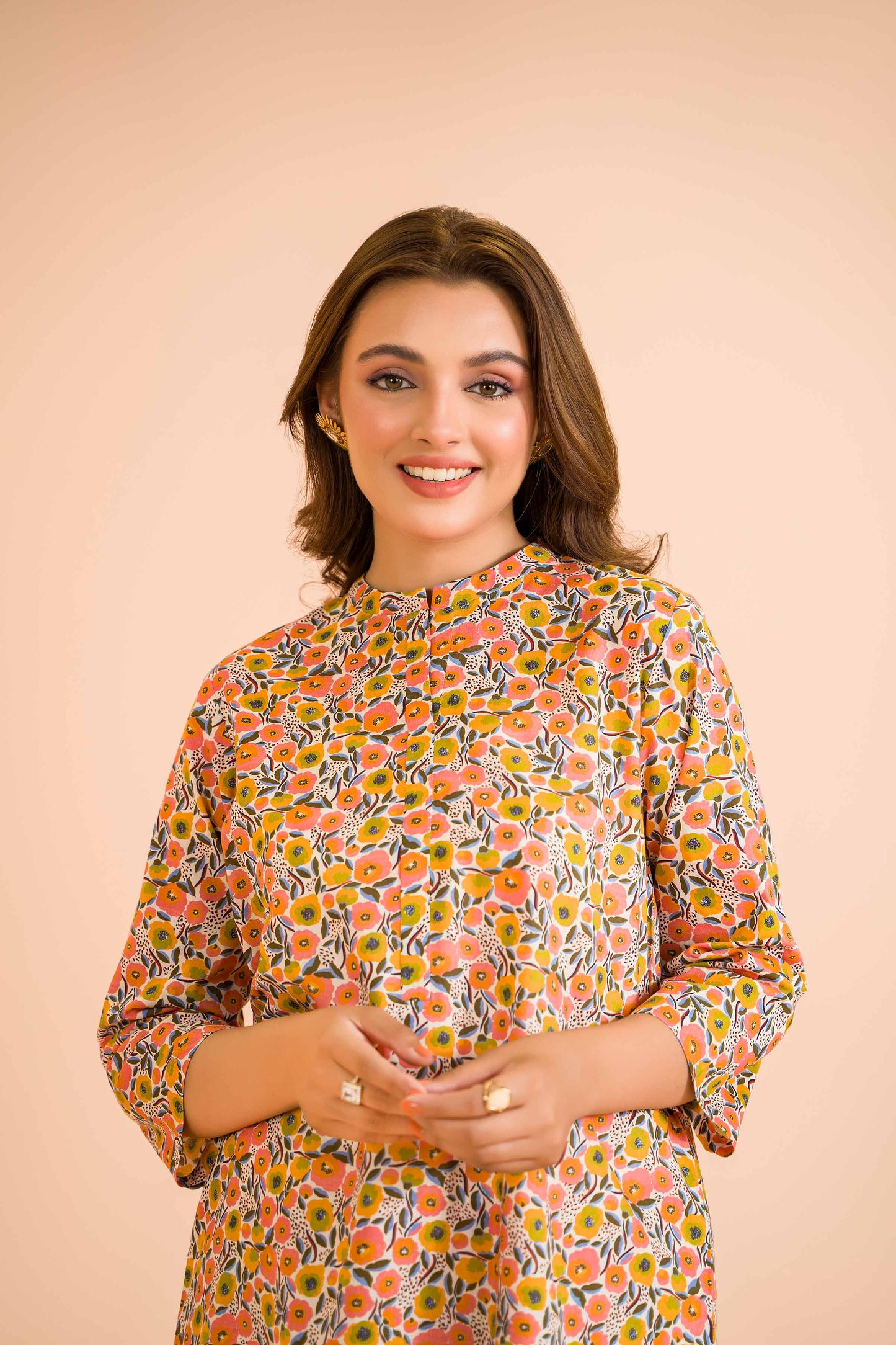 Peach Blossom Garden Printed Co-ord Set