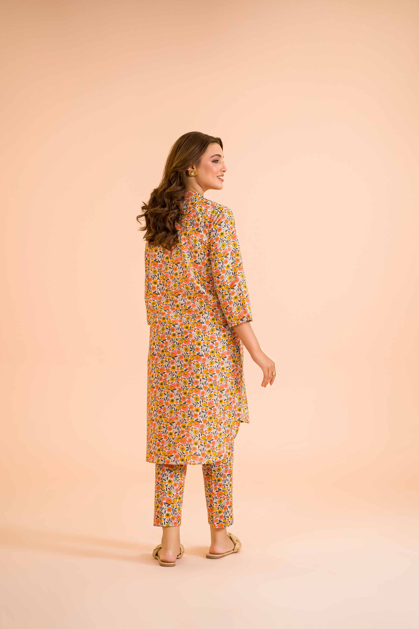 Peach Blossom Garden Printed Co-ord Set