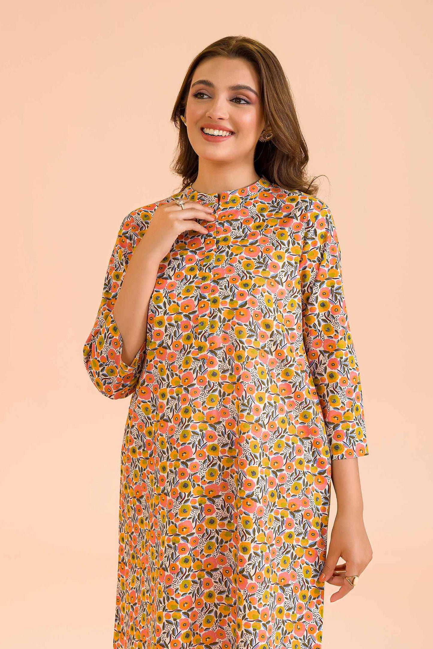 Peach Blossom Garden Printed Co-ord Set