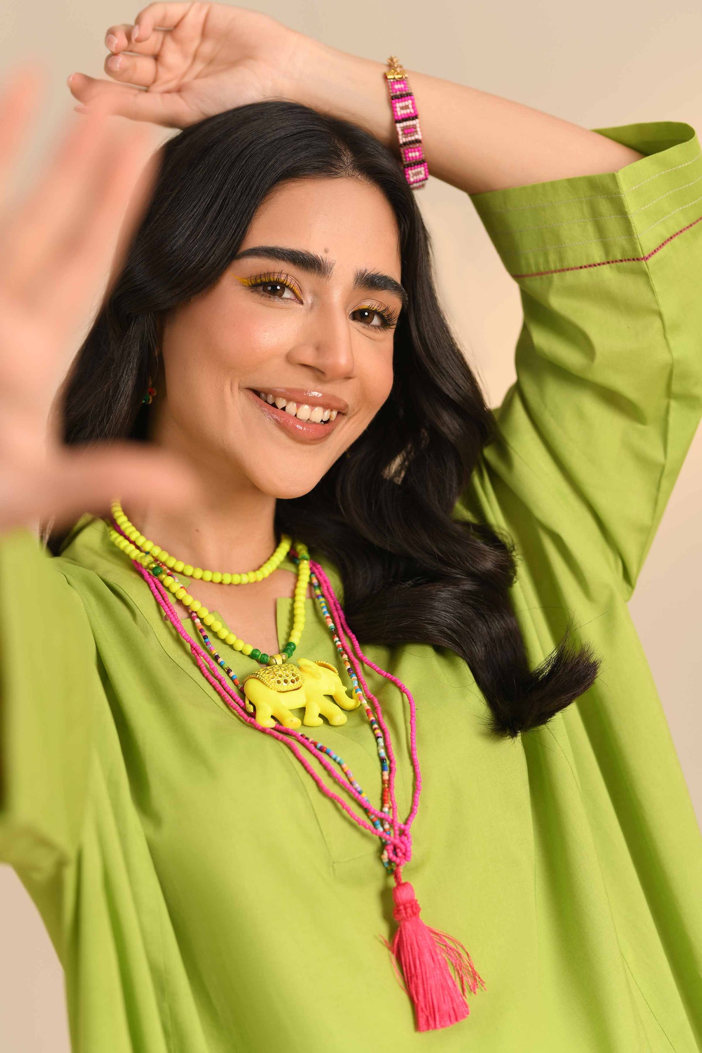 Lime Blossom Embroidered Kurta Set