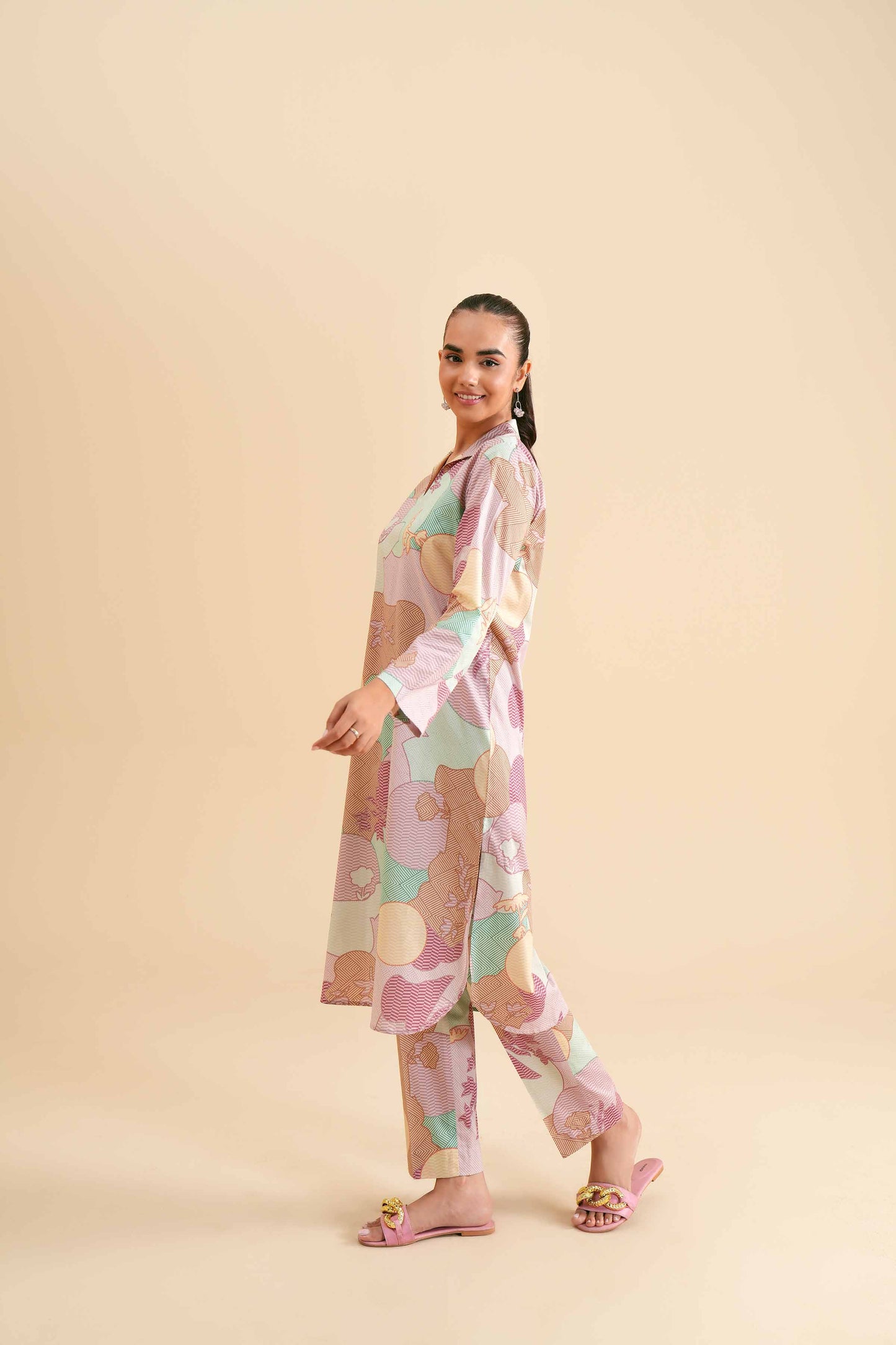 Pastel Abstract Print Co-ord Set