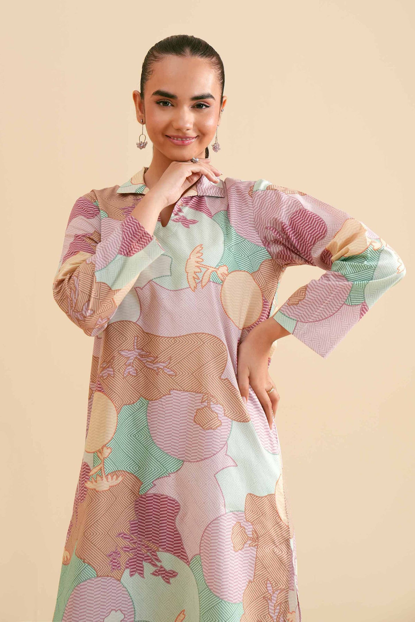 Pastel Abstract Print Co-ord Set