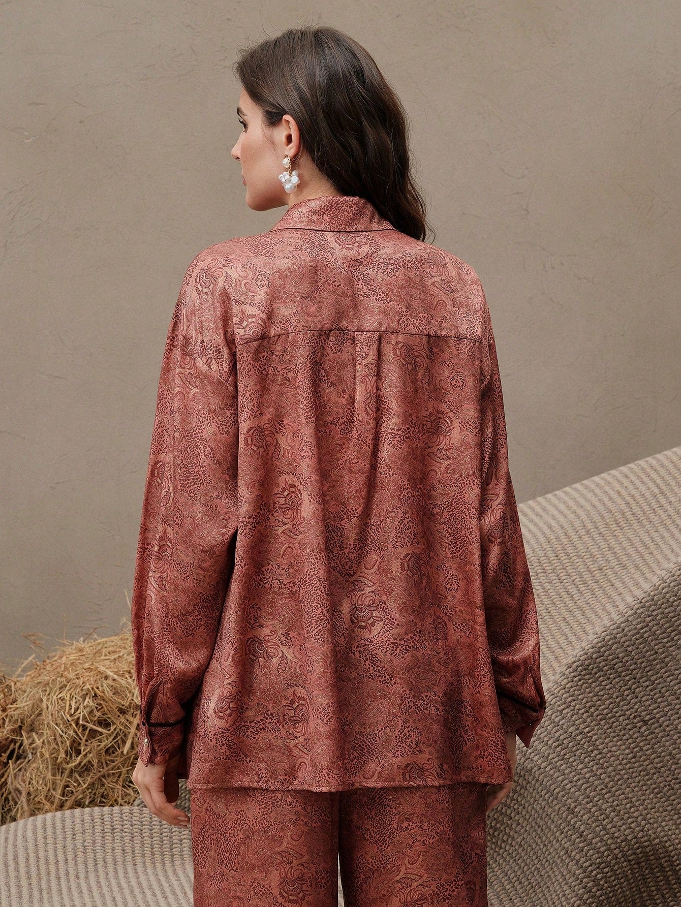 Redwood Elegant Leopard & Paisley Print Co-ord Set