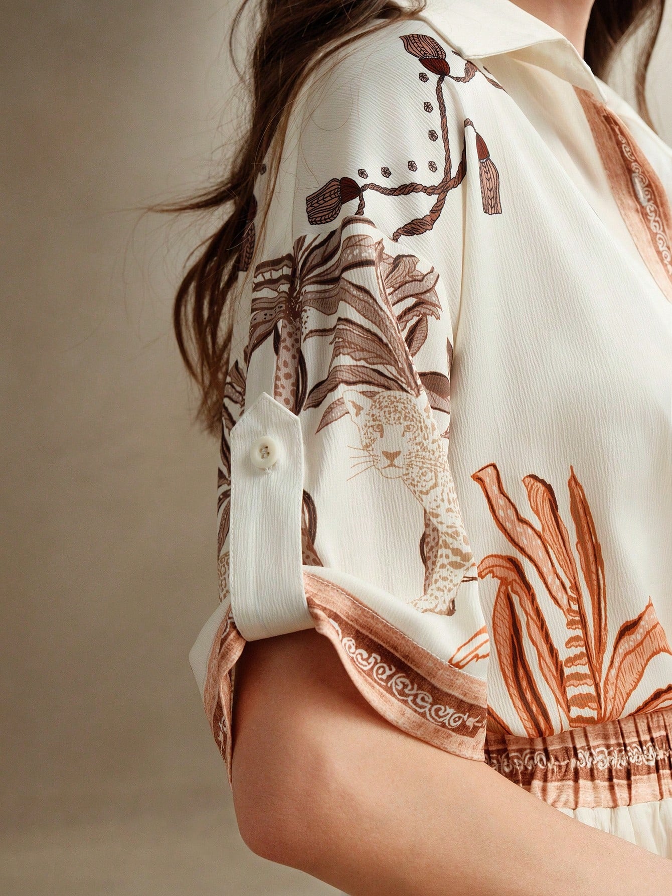 Multicolor Casual Vintage Print 2Pcs Co-ord Set