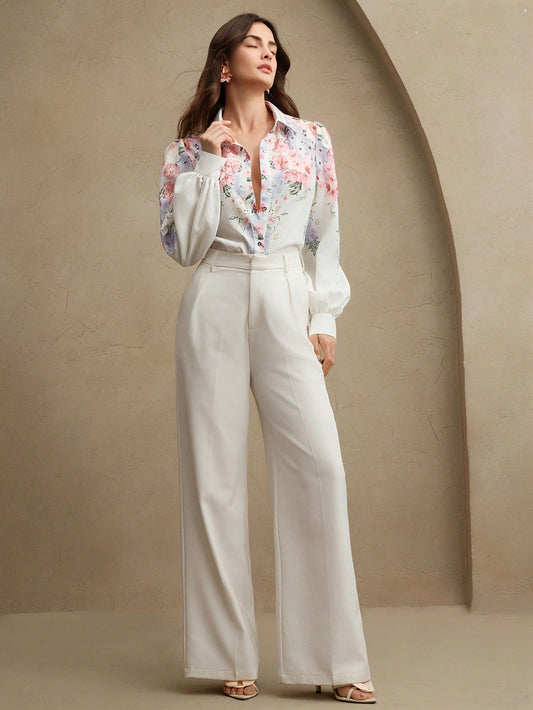 Pink and Purple Resort Style Floral Print Co-ord Set