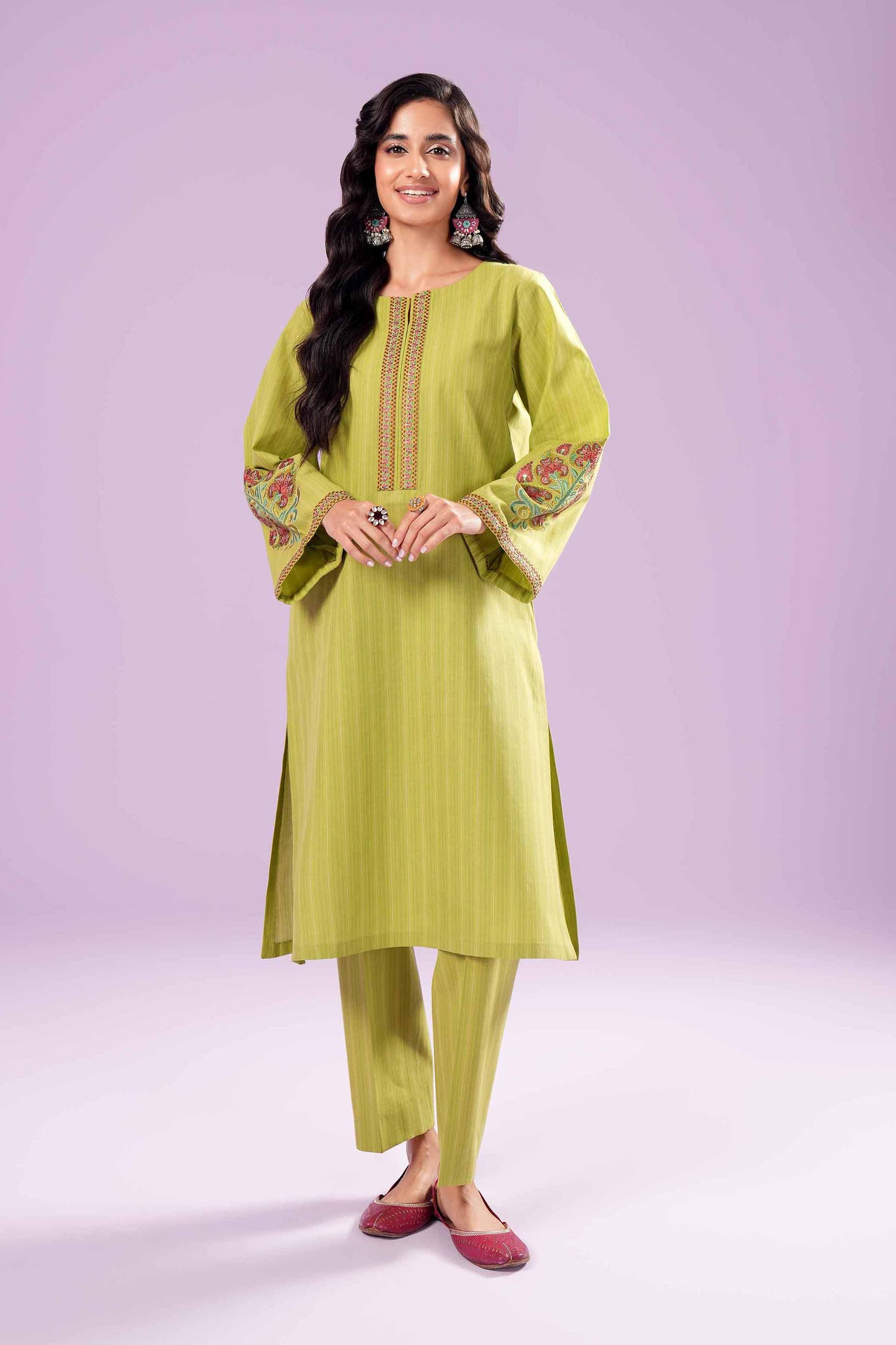 Sunlit Bloom Printed Co-ord Set – Yellow Floral Elegance