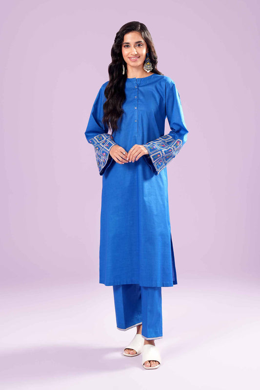 Azure Charm with Embroidered Sleeves