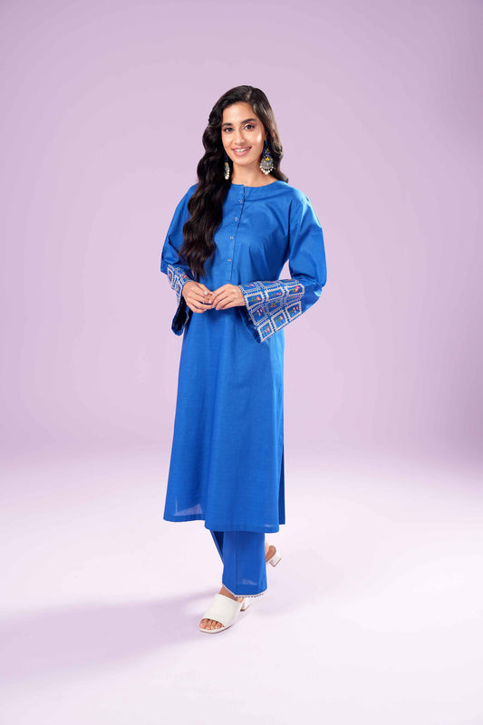 Azure Charm with Embroidered Sleeves