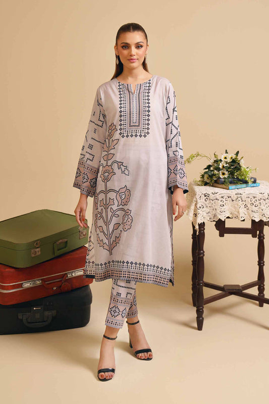 Geometric Bloom Two-Piece Suit