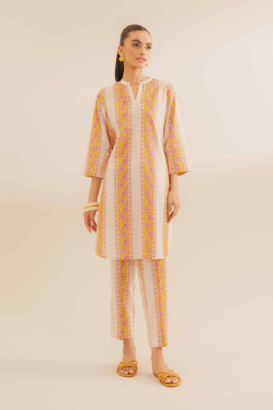 Sunset Stripes Printed Kurta Set