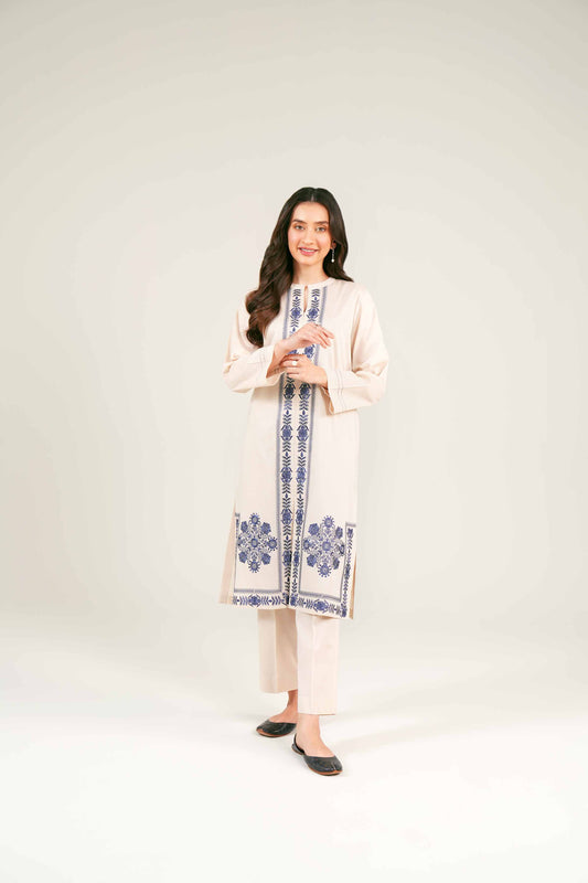 Ivory Bloom Embroidered Two-Piece