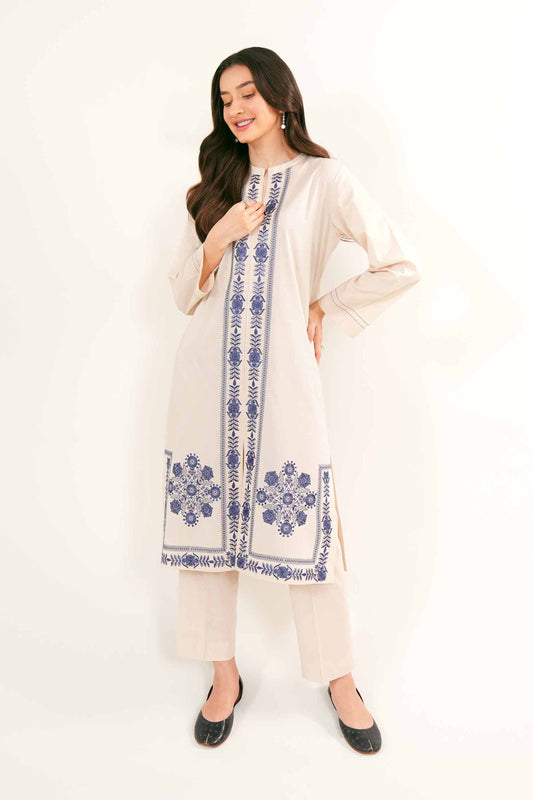 Ivory Bloom Embroidered Two-Piece