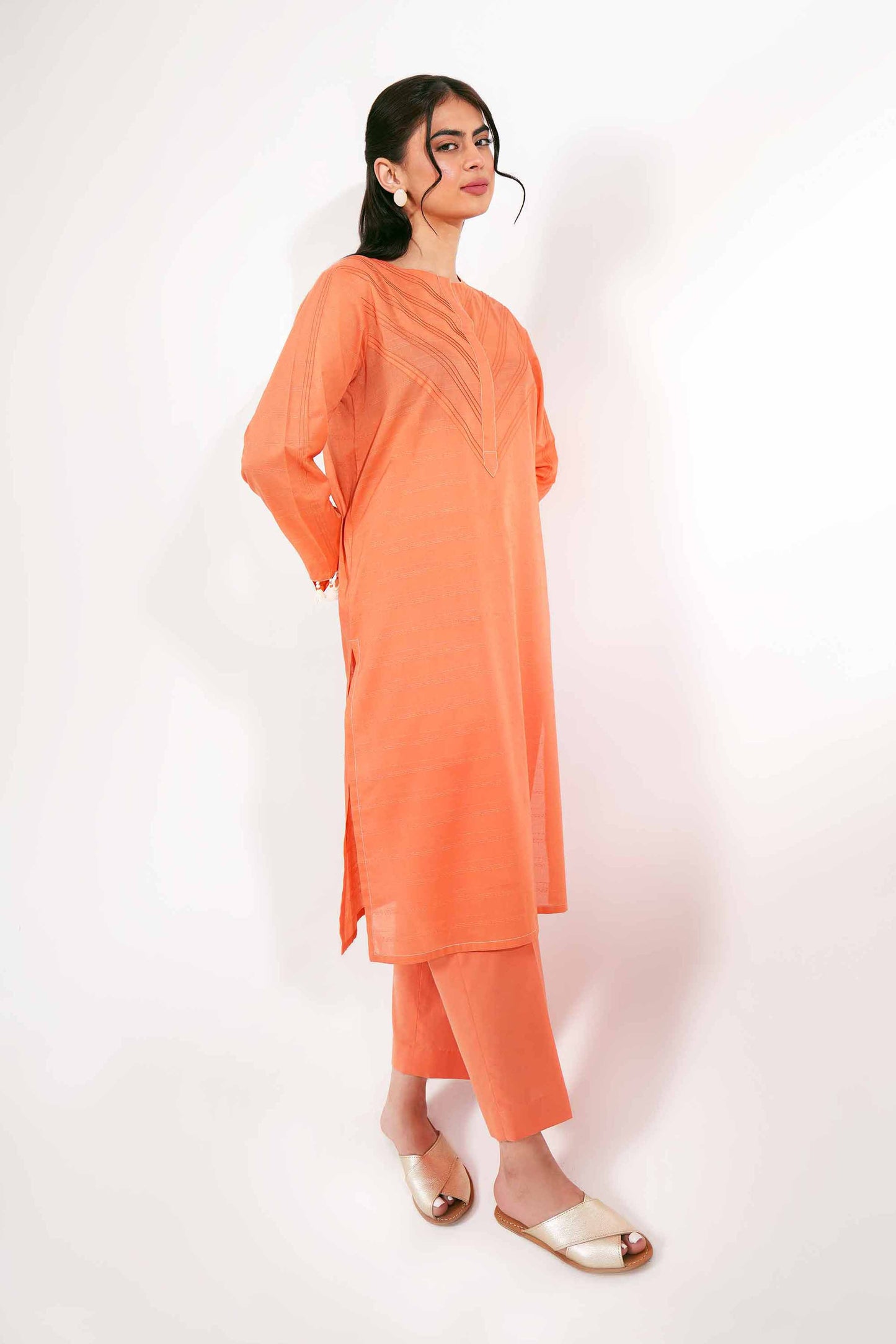 Coral Charm Minimalist Co-ord