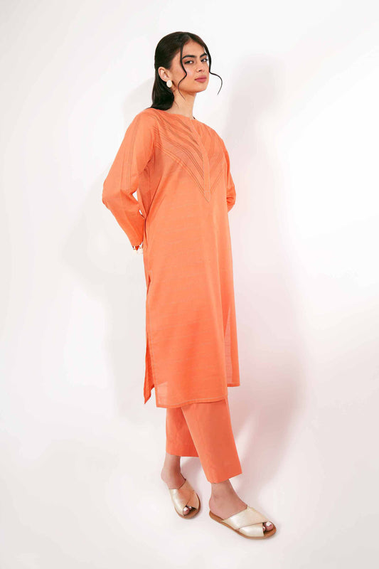 Coral Charm Minimalist Co-ord