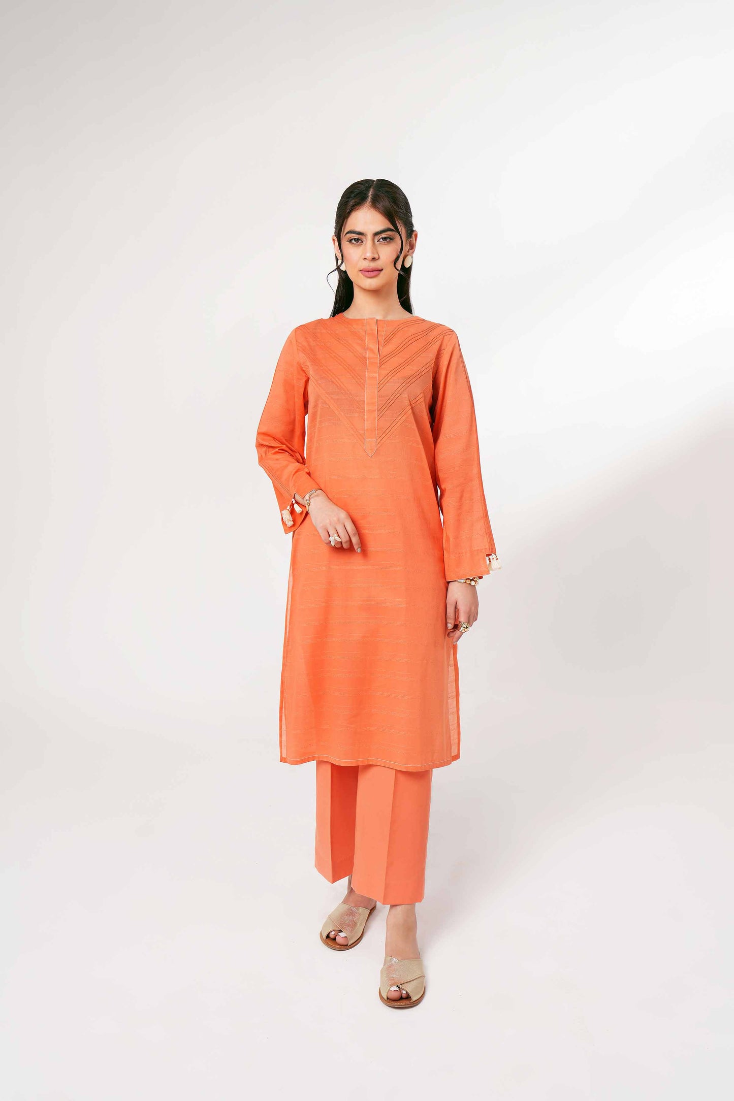 Coral Charm Minimalist Co-ord