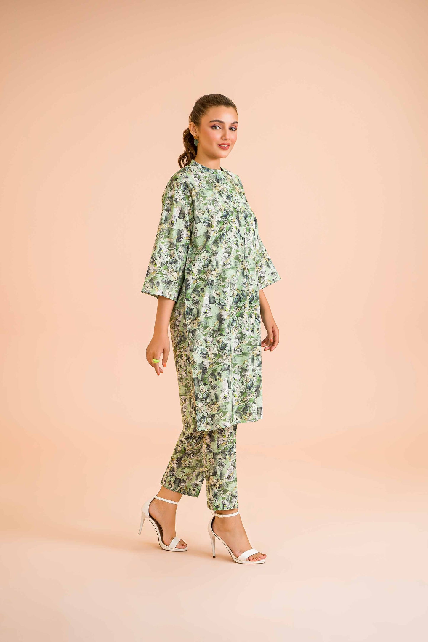 Emerald Abstract Two-Piece Set