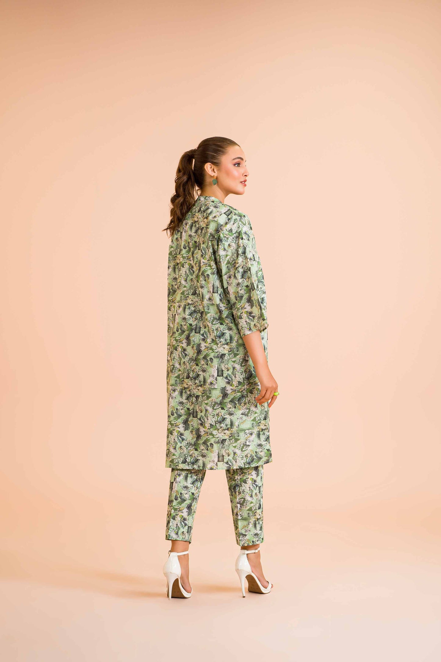 Emerald Abstract Two-Piece Set