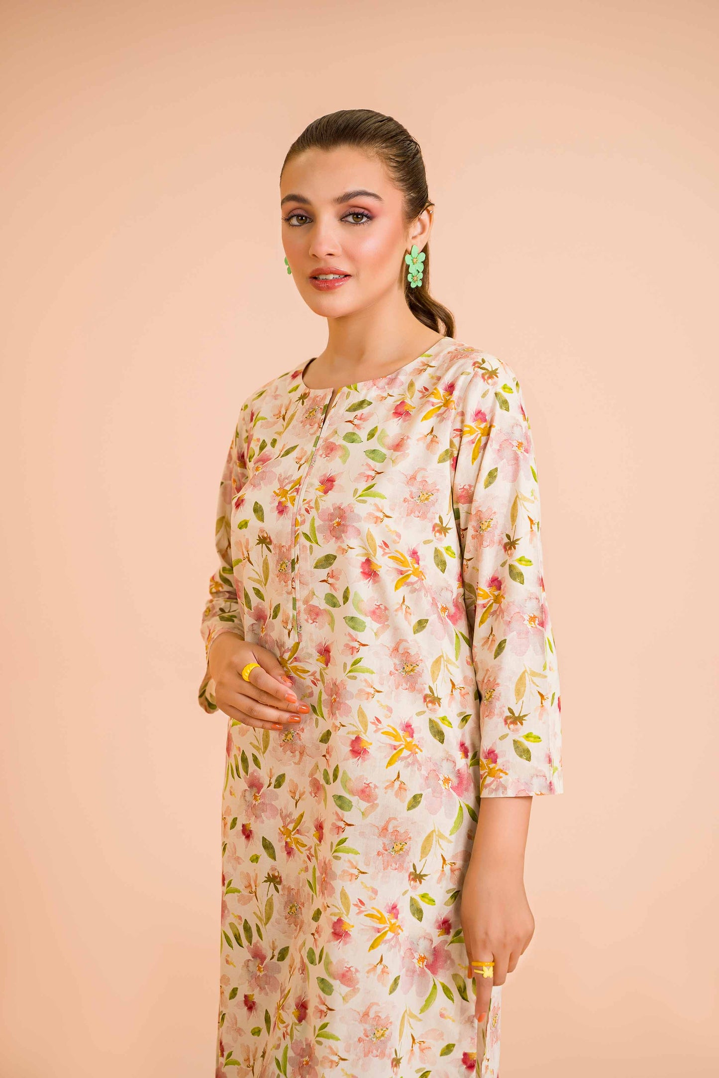 Floral Fantasy Cotton Kurta & Pants