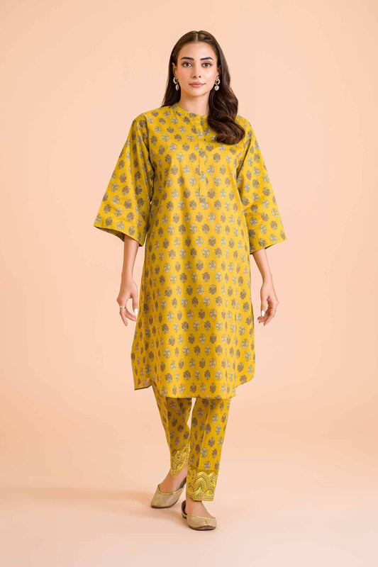Golden Heritage Cotton Kurta & Pants