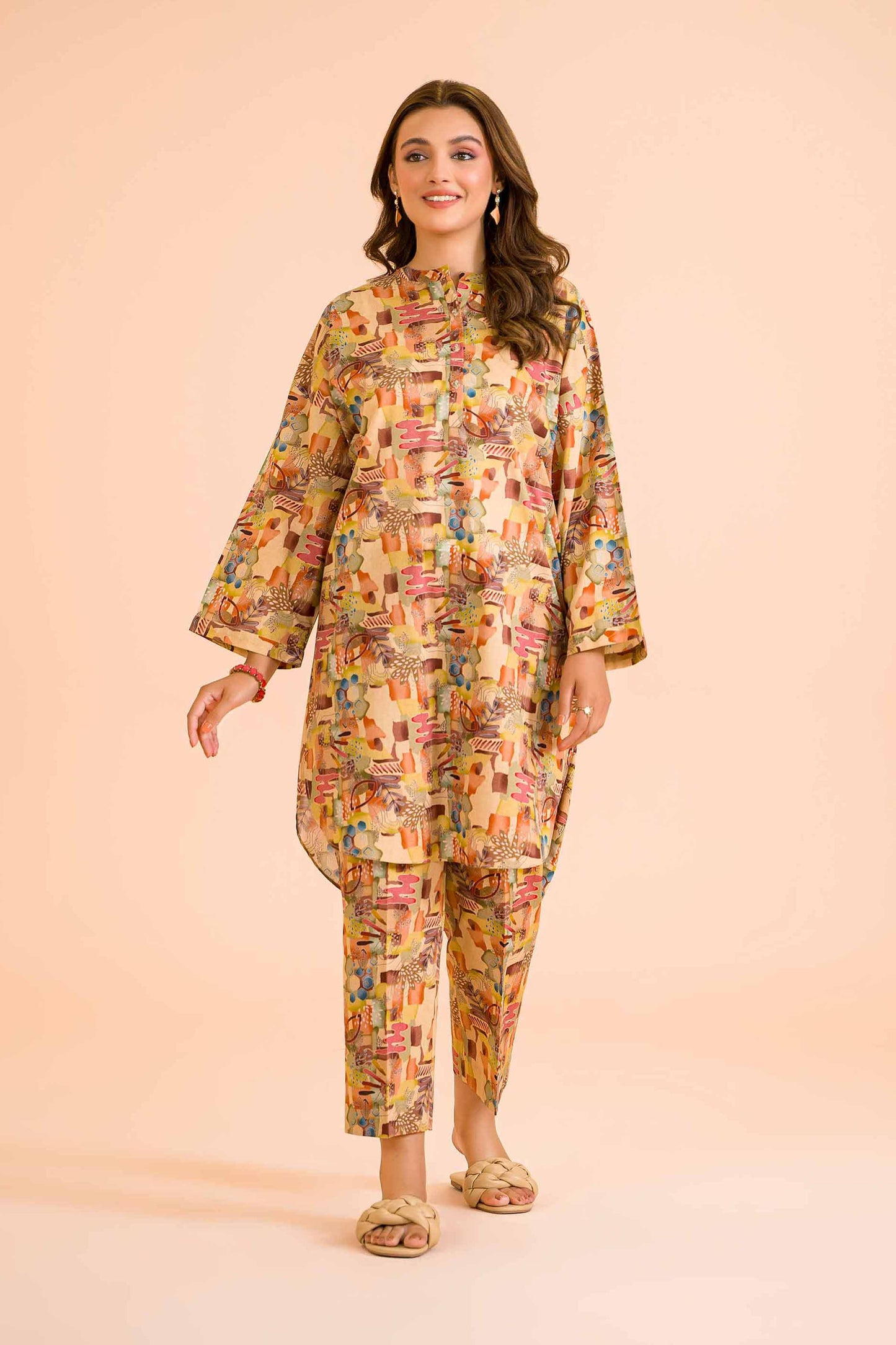 Urban Abstract Multicolor Co-ord Set