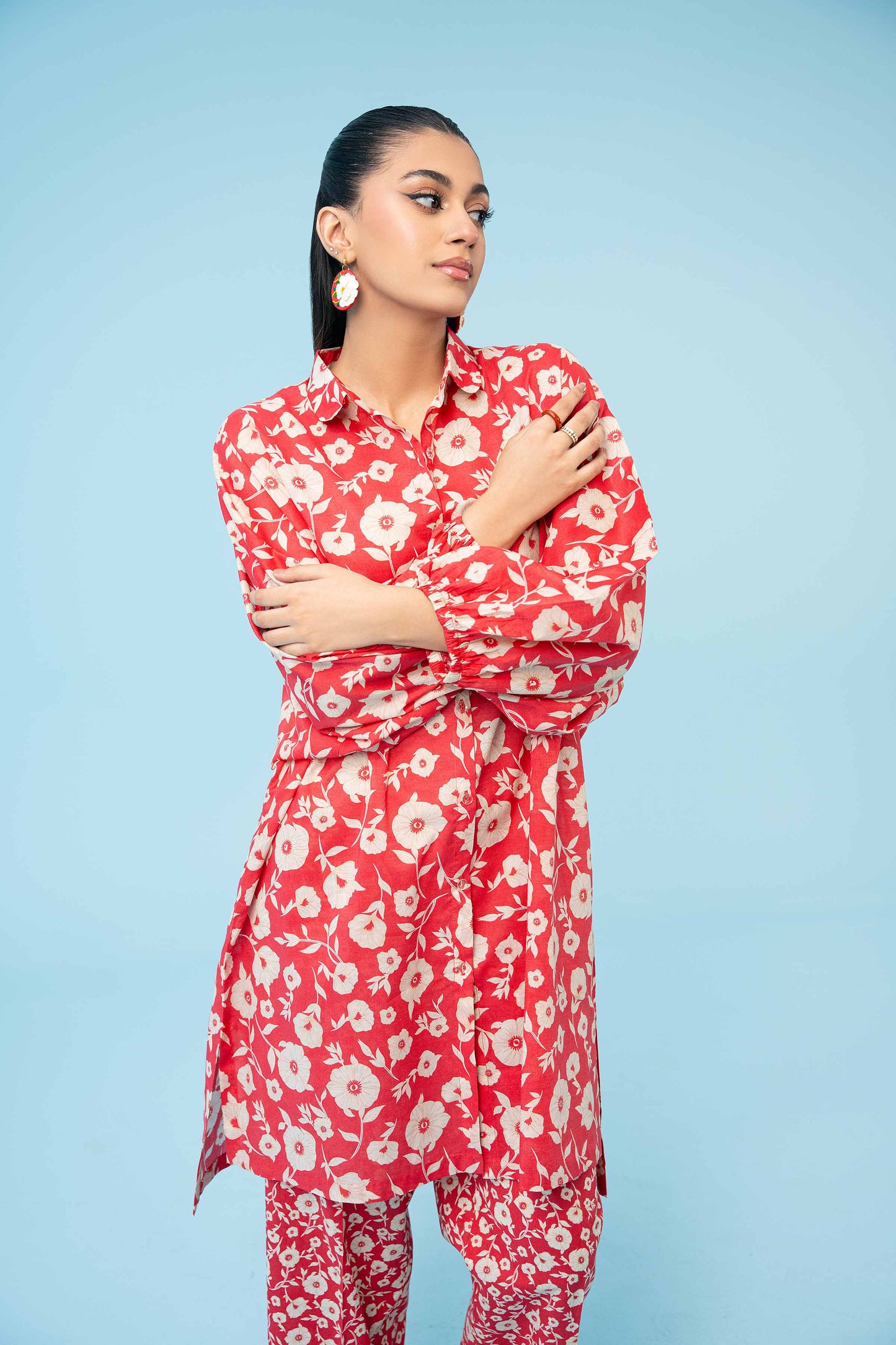 Summer Blossom Red Two-Piece