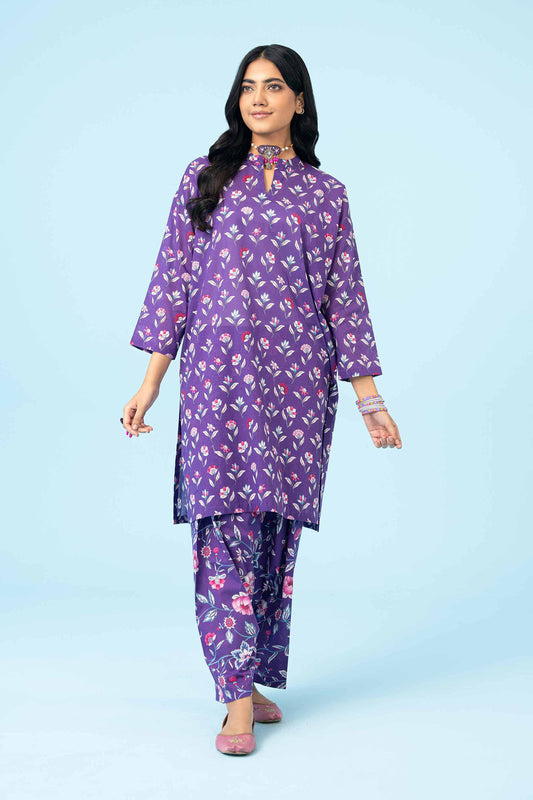 Purple Garden Two-Piece Ensemble