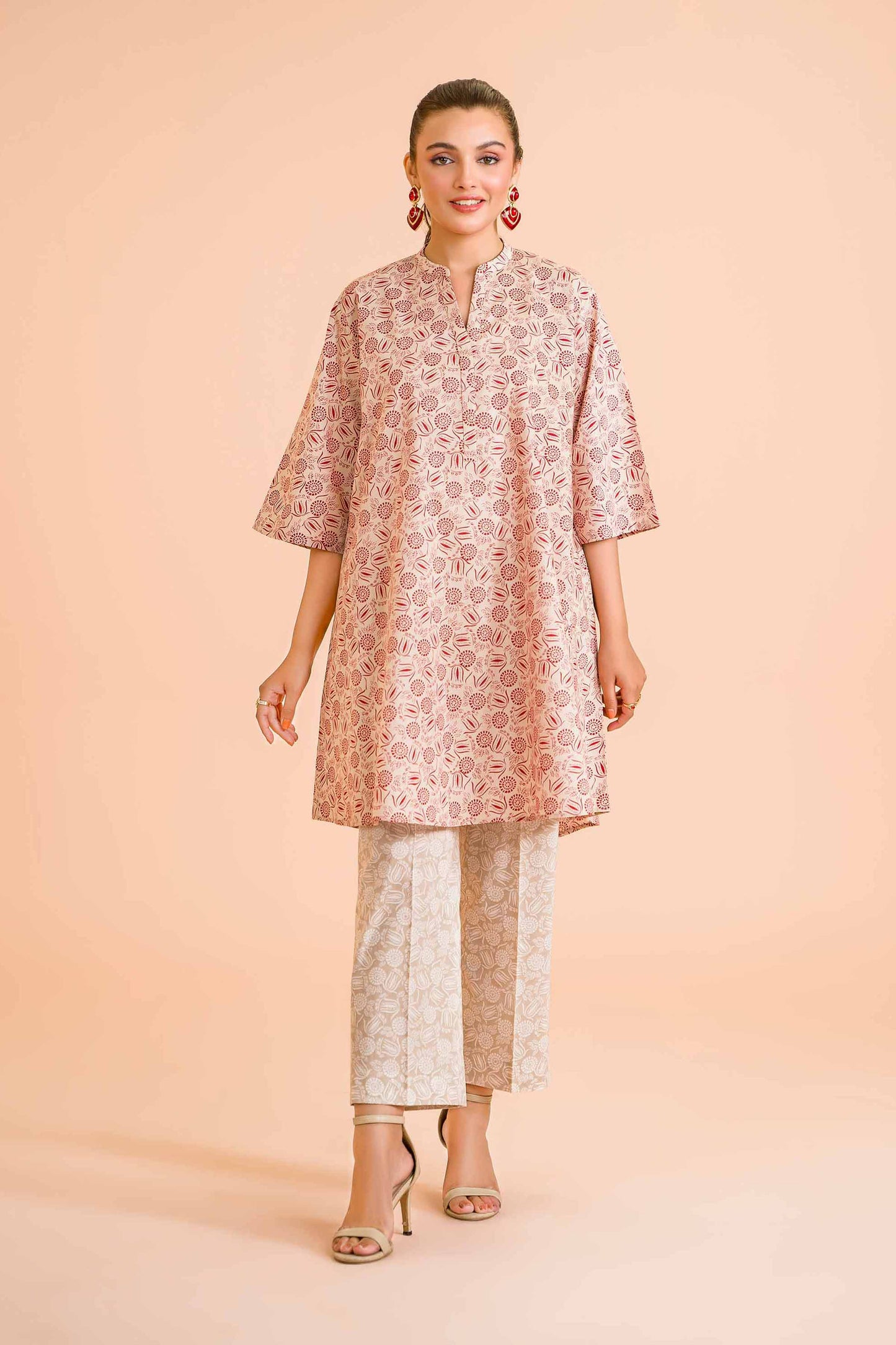 Blush Harmony Co-ord Set – Subtle Prints, Timeless Grace