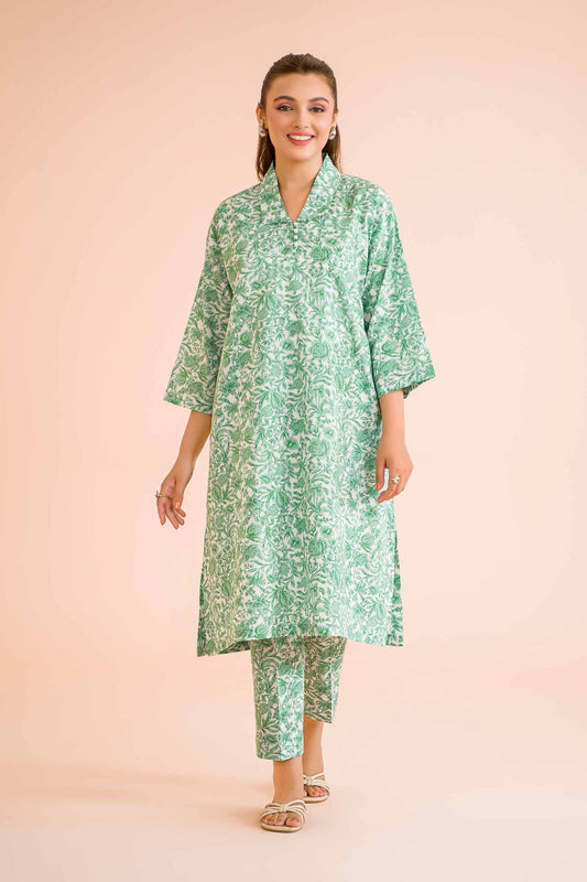 Pastel Leafy Elegance Co-ord