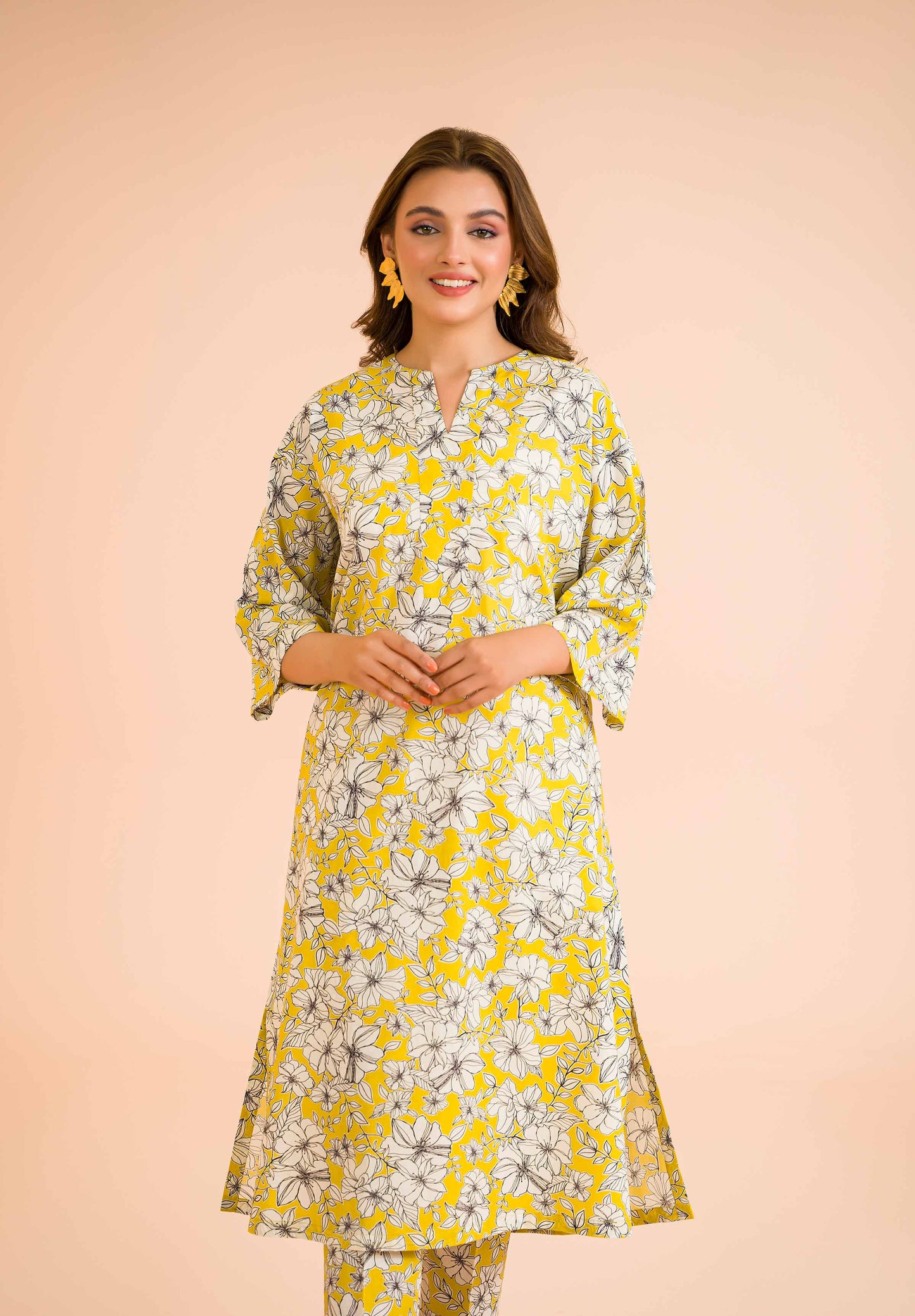 Yellow Charm Bloom Kurta & Pants