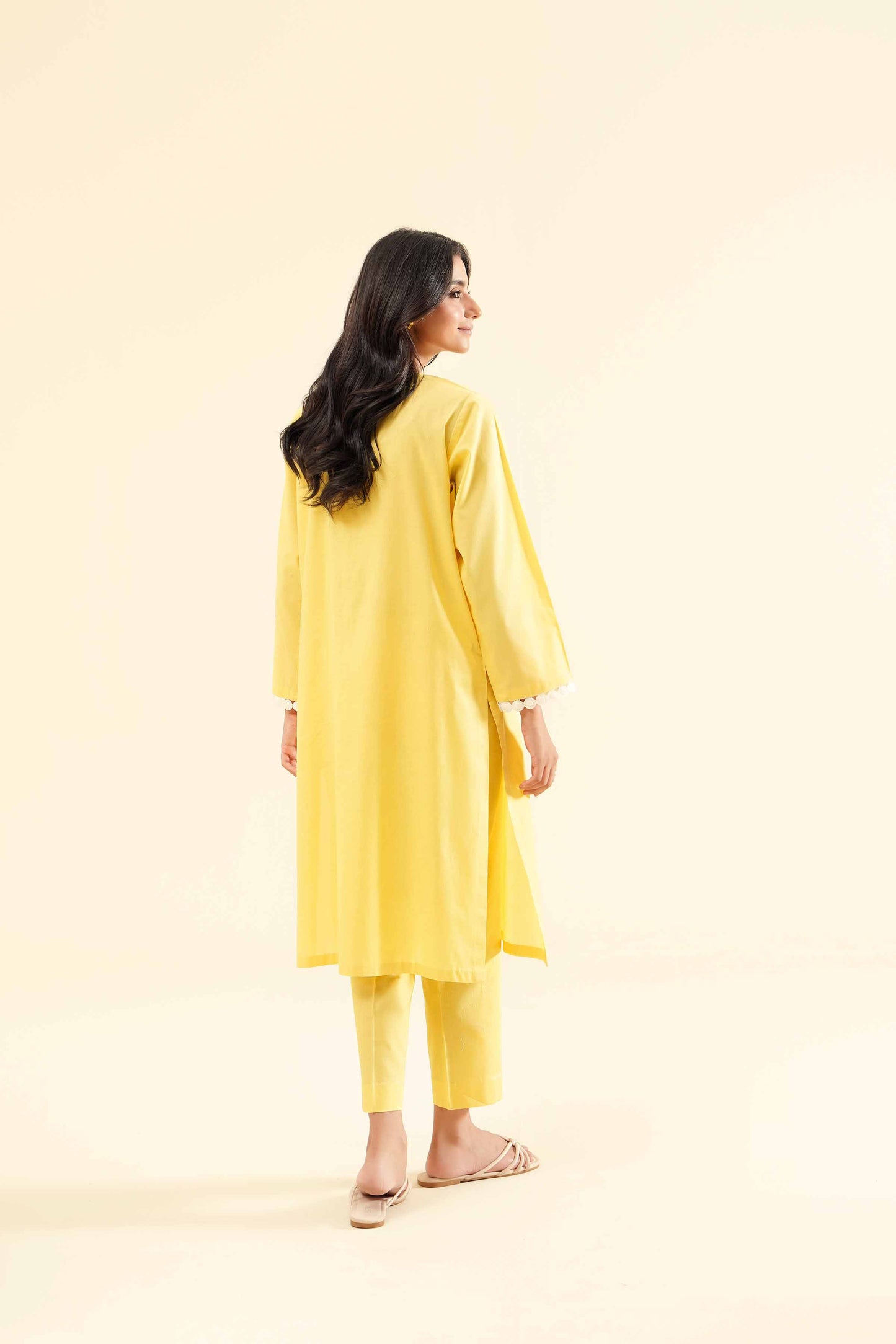 Sunny Glow Yellow Embroidered 2-Piece Set