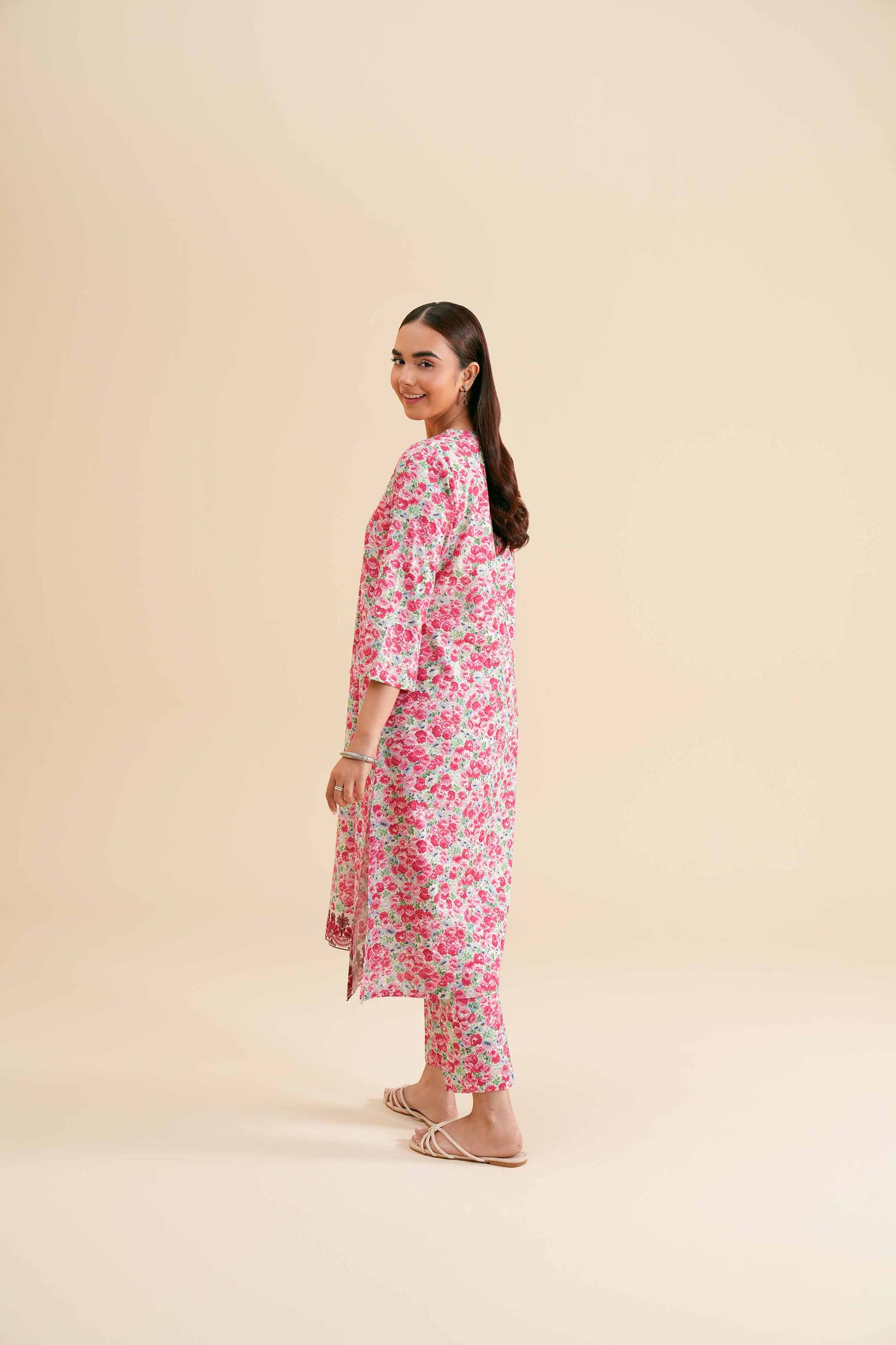 Crimson Blossom Kurta & Pants