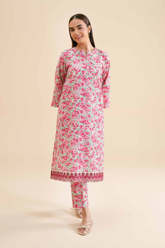 Crimson Blossom Kurta & Pants