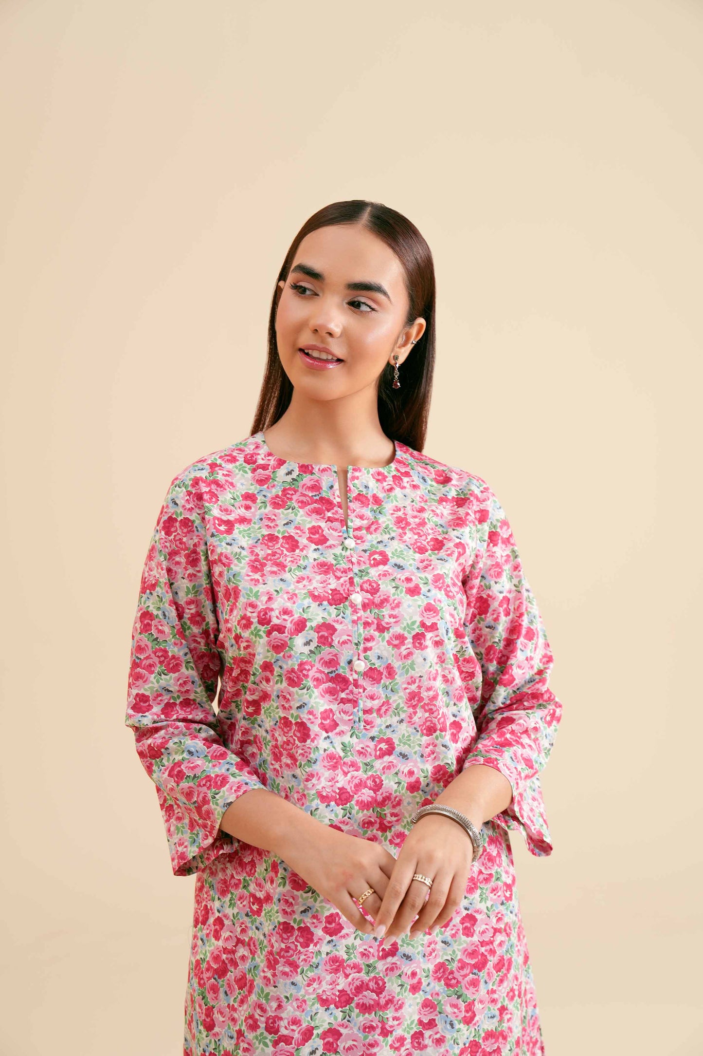 Crimson Blossom Kurta & Pants