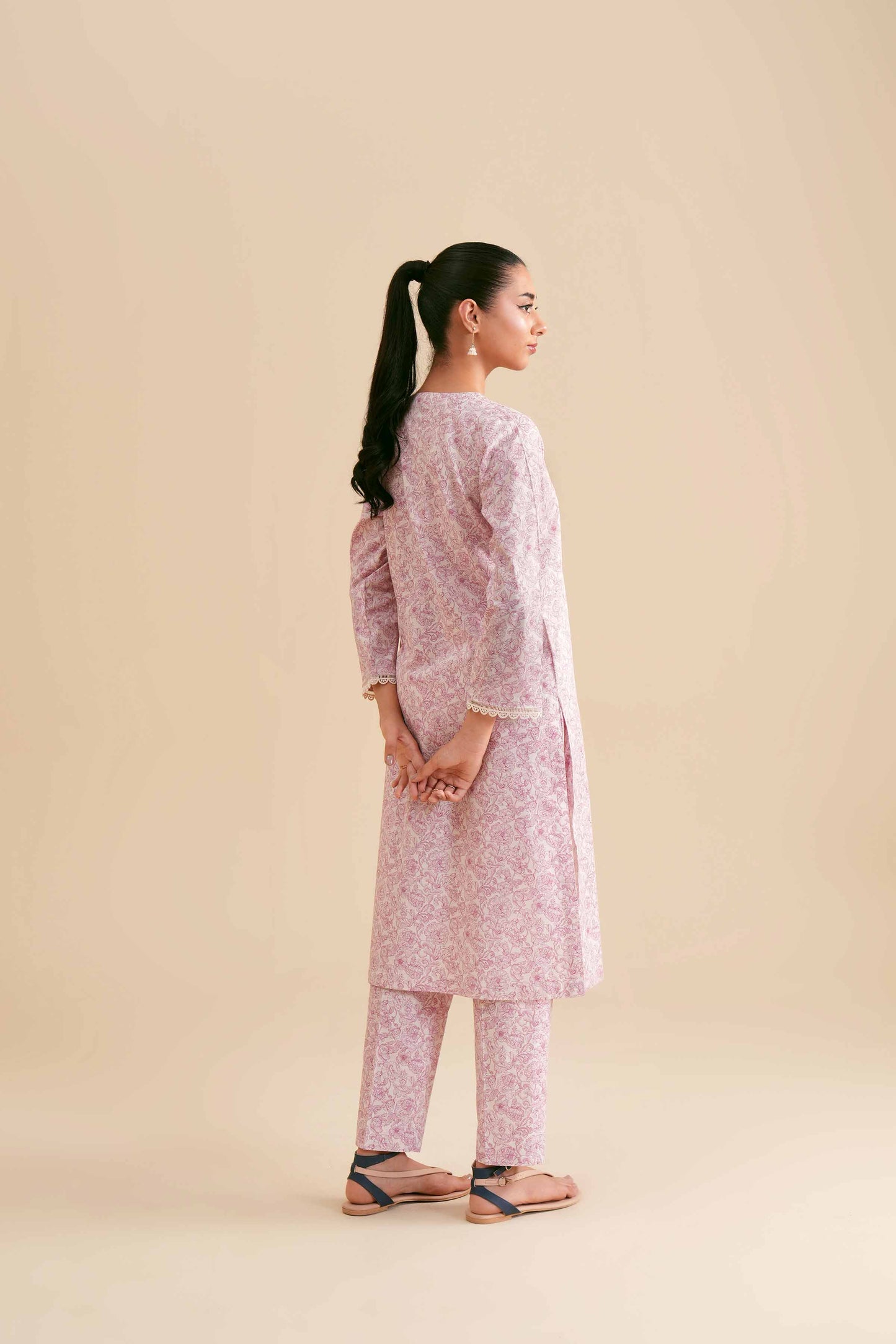 Pastel Bloom Lace-Trim Co-ord