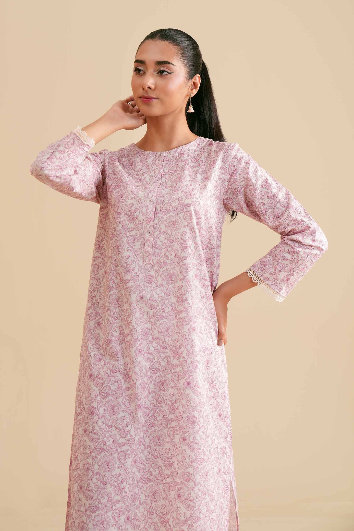 Pastel Bloom Lace-Trim Co-ord