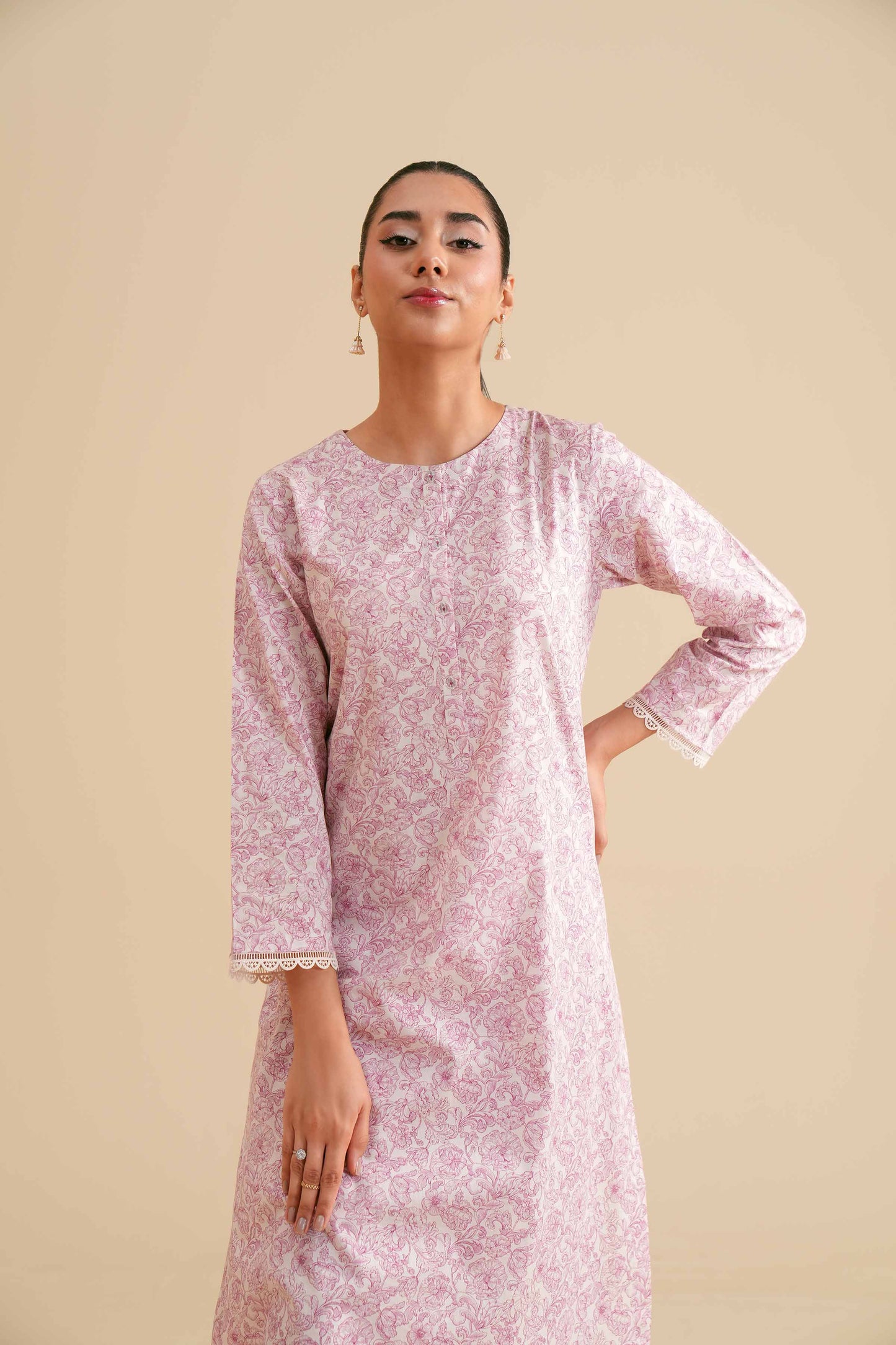 Pastel Bloom Lace-Trim Co-ord
